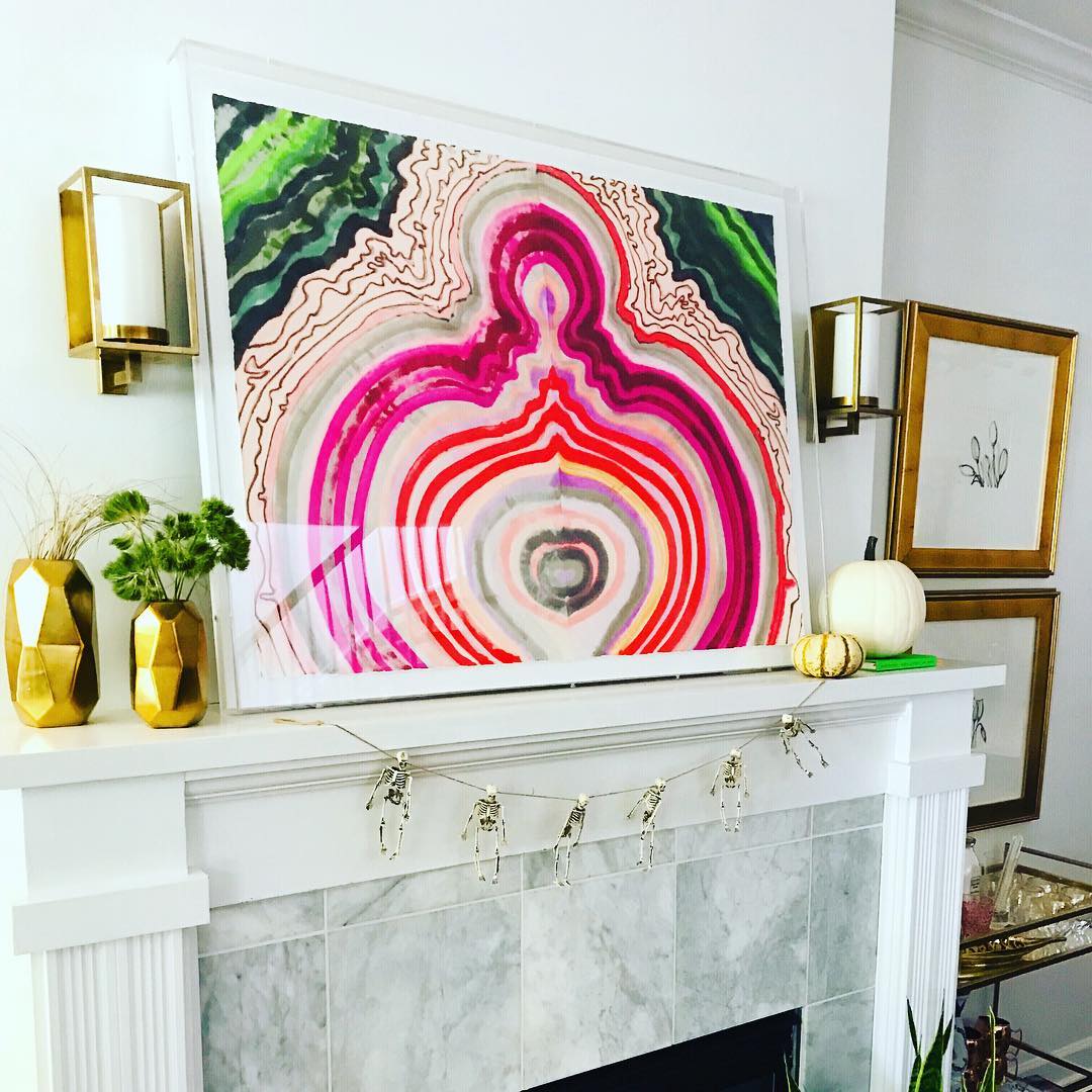 Strawberry Agate Framed Art Print