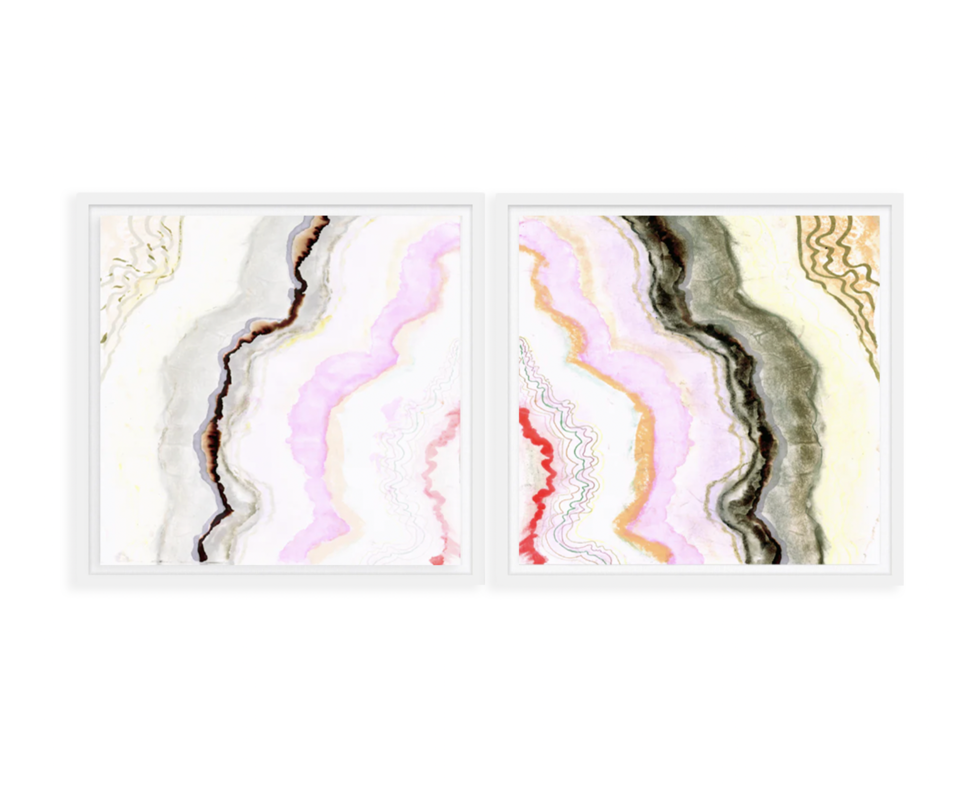 Cotton Candy Agate Framed Art Print