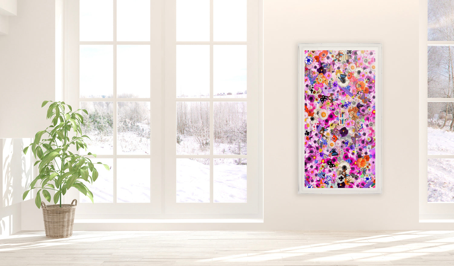 Flower Collage Framed Art Print