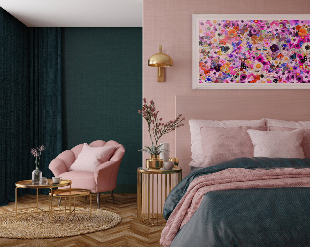 Flower Collage Framed Art Print