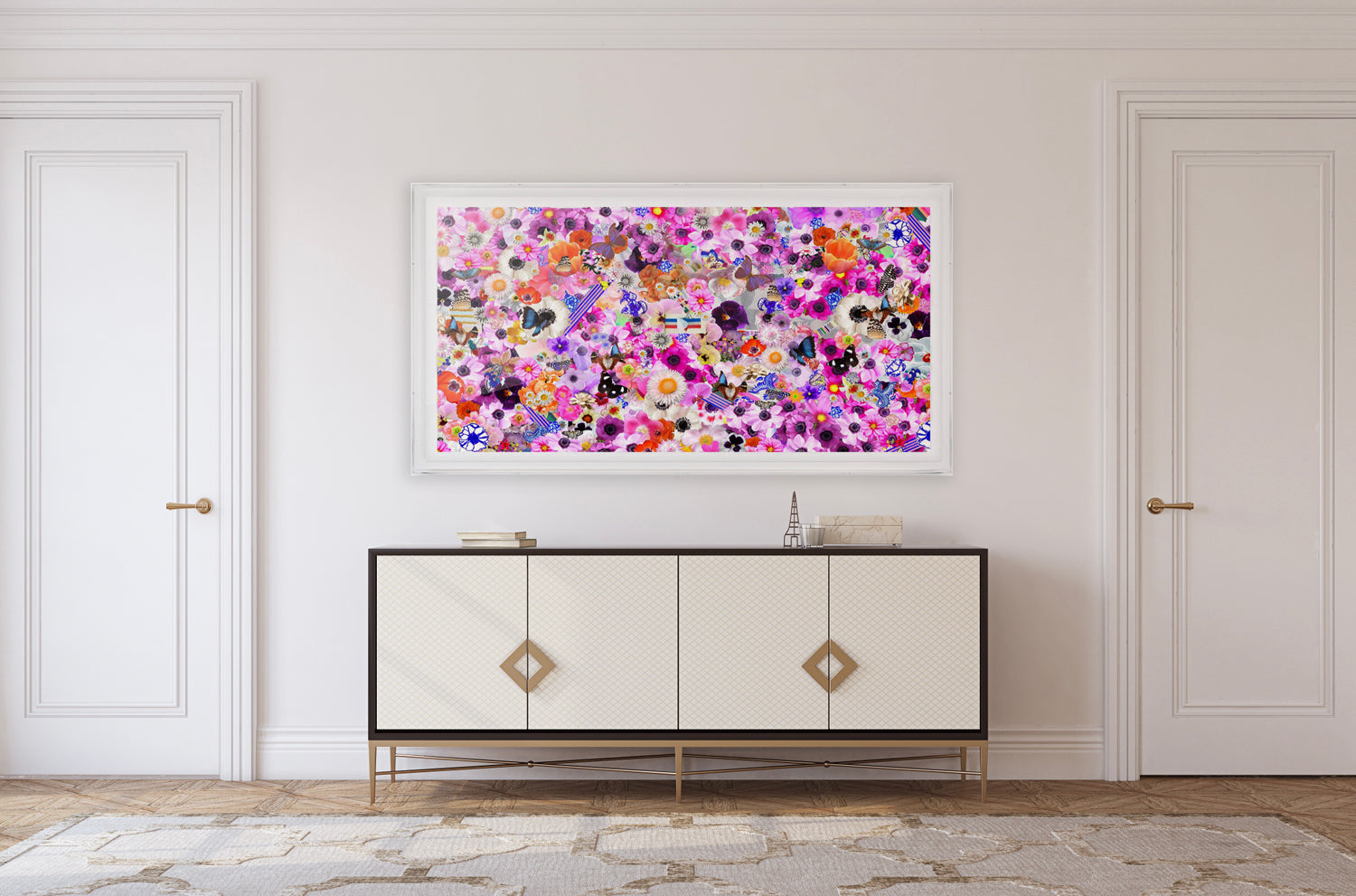 Flower Collage Framed Art Print