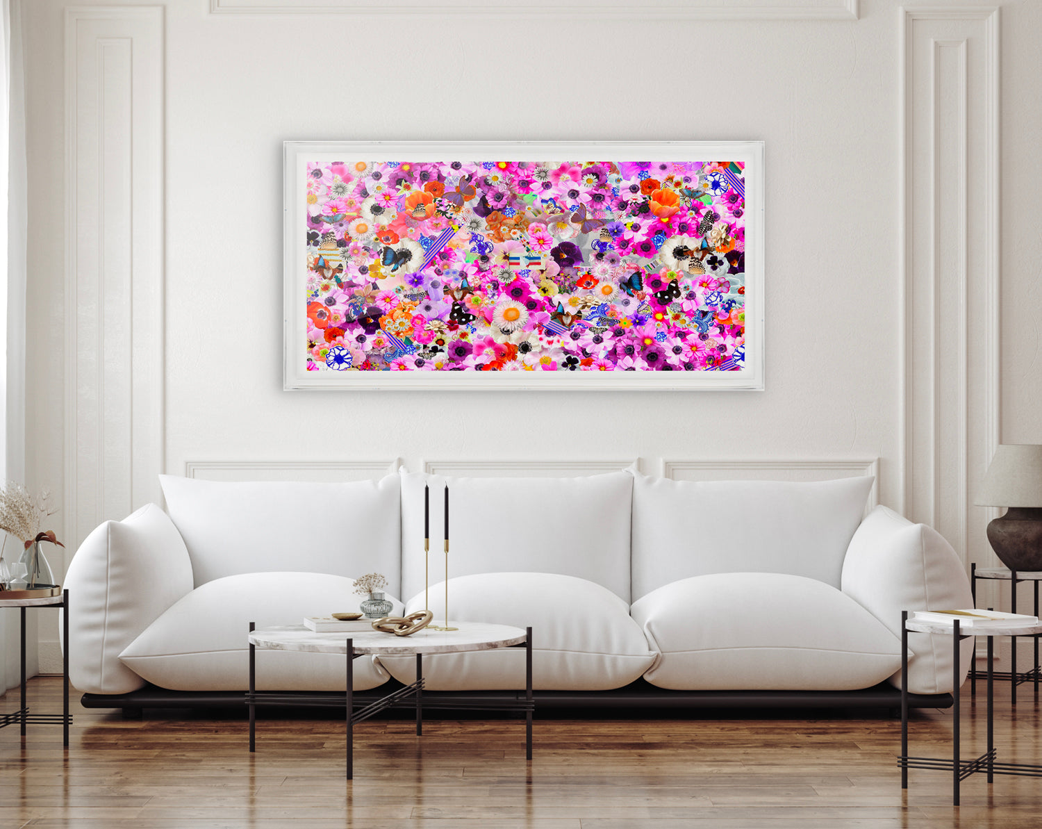Flower Collage Framed Art Print