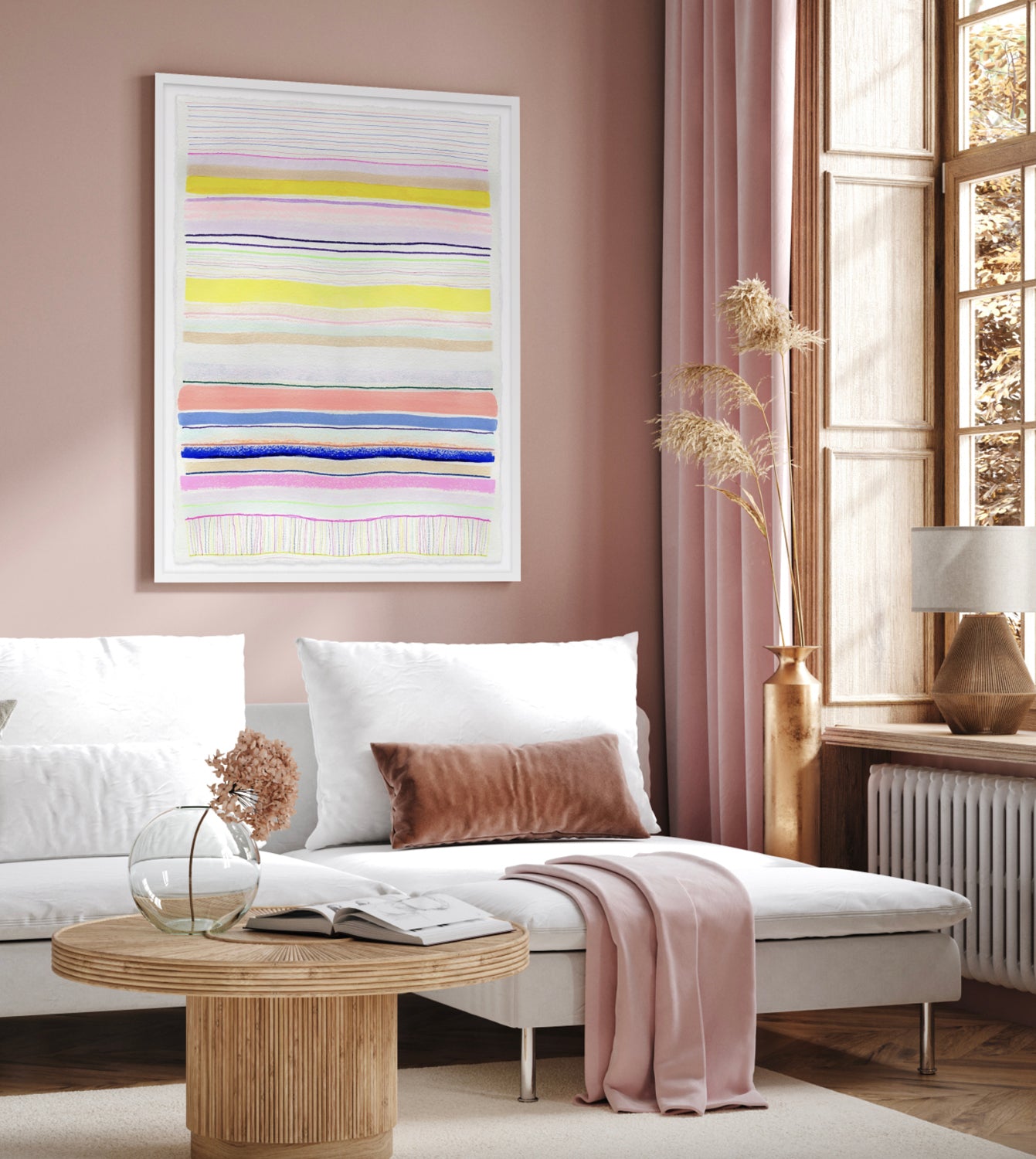 Spring Stripes #4 Framed Art Print