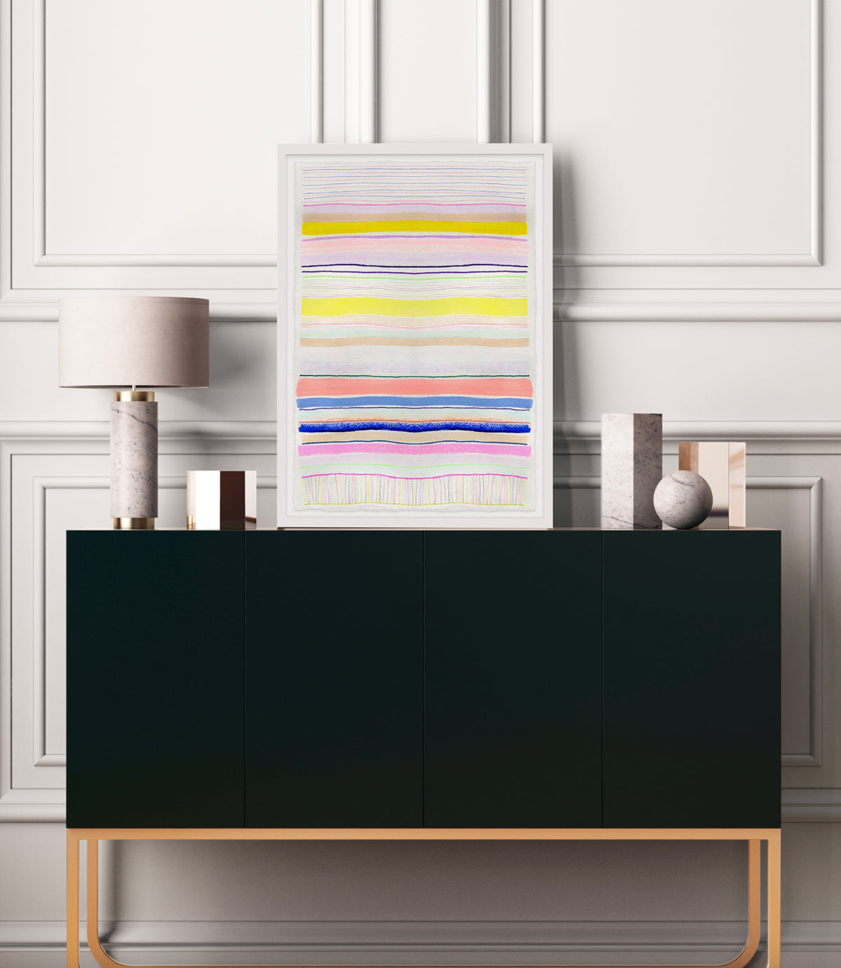 Spring Stripes #4 Framed Art Print