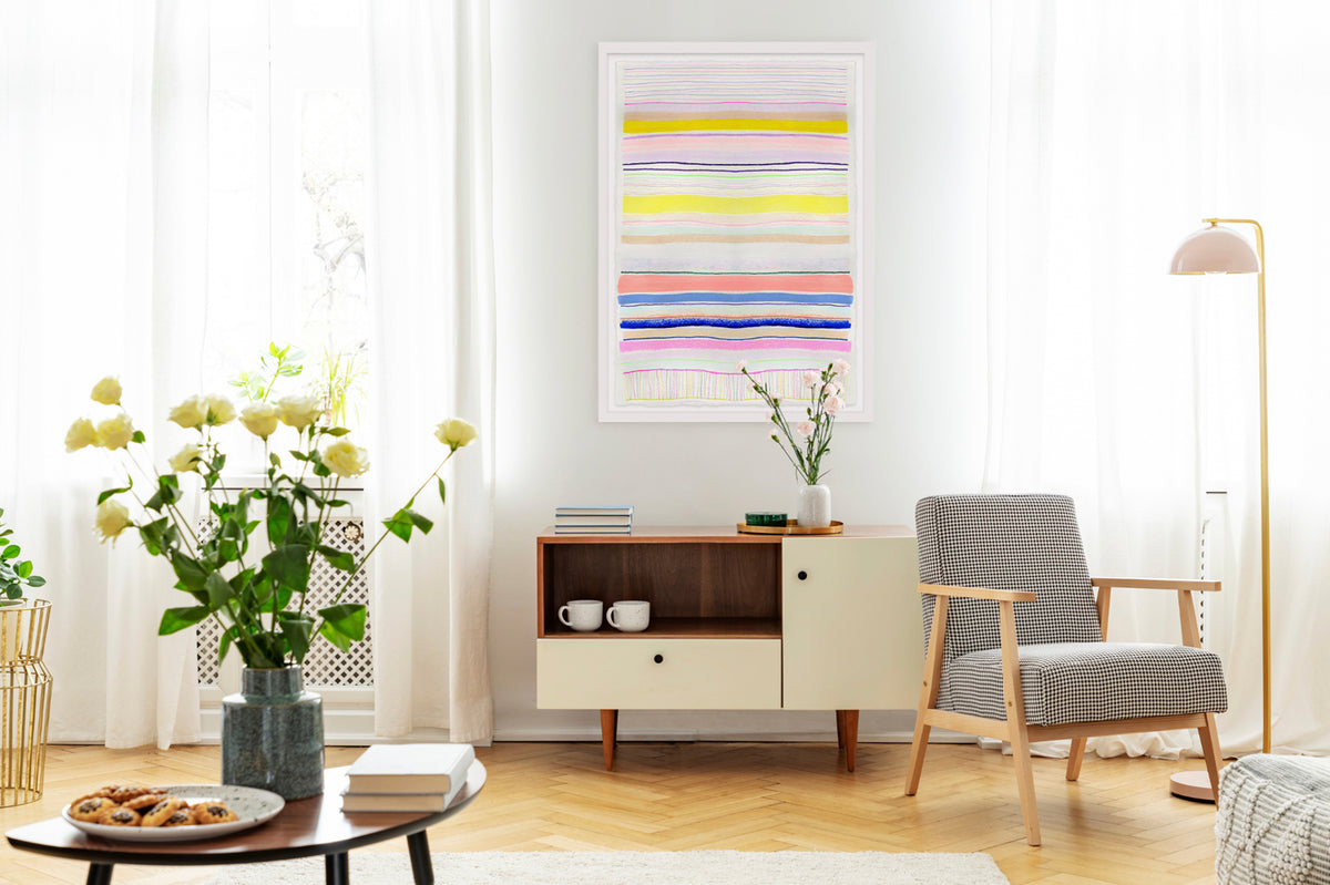Spring Stripes #4 Framed Art Print