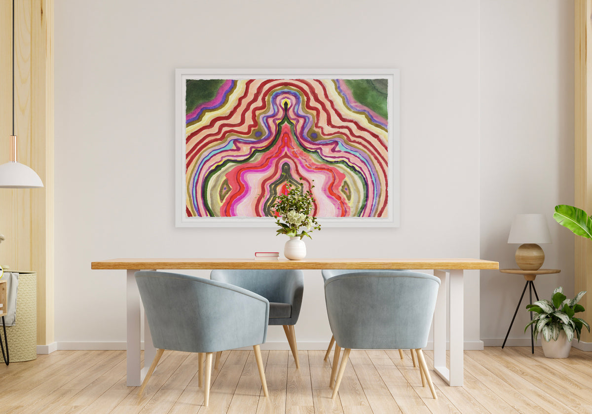 Strawberry Agate Framed Art Print
