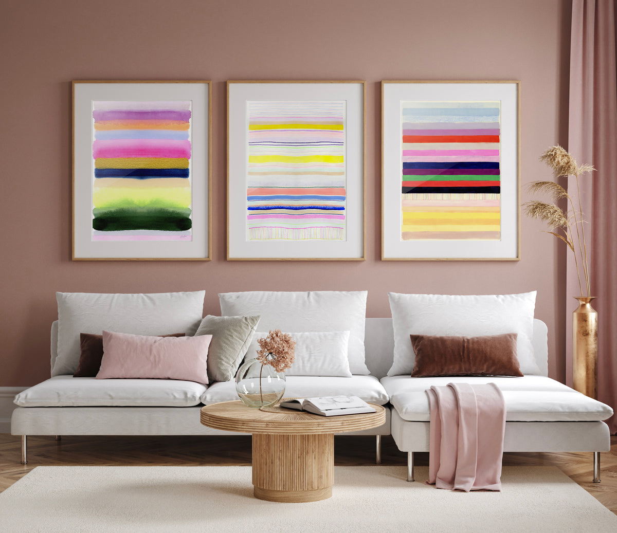 Spring Stripes #4 Framed Art Print