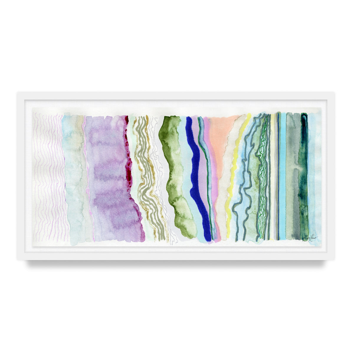 With The Flow Framed Fine Art Print