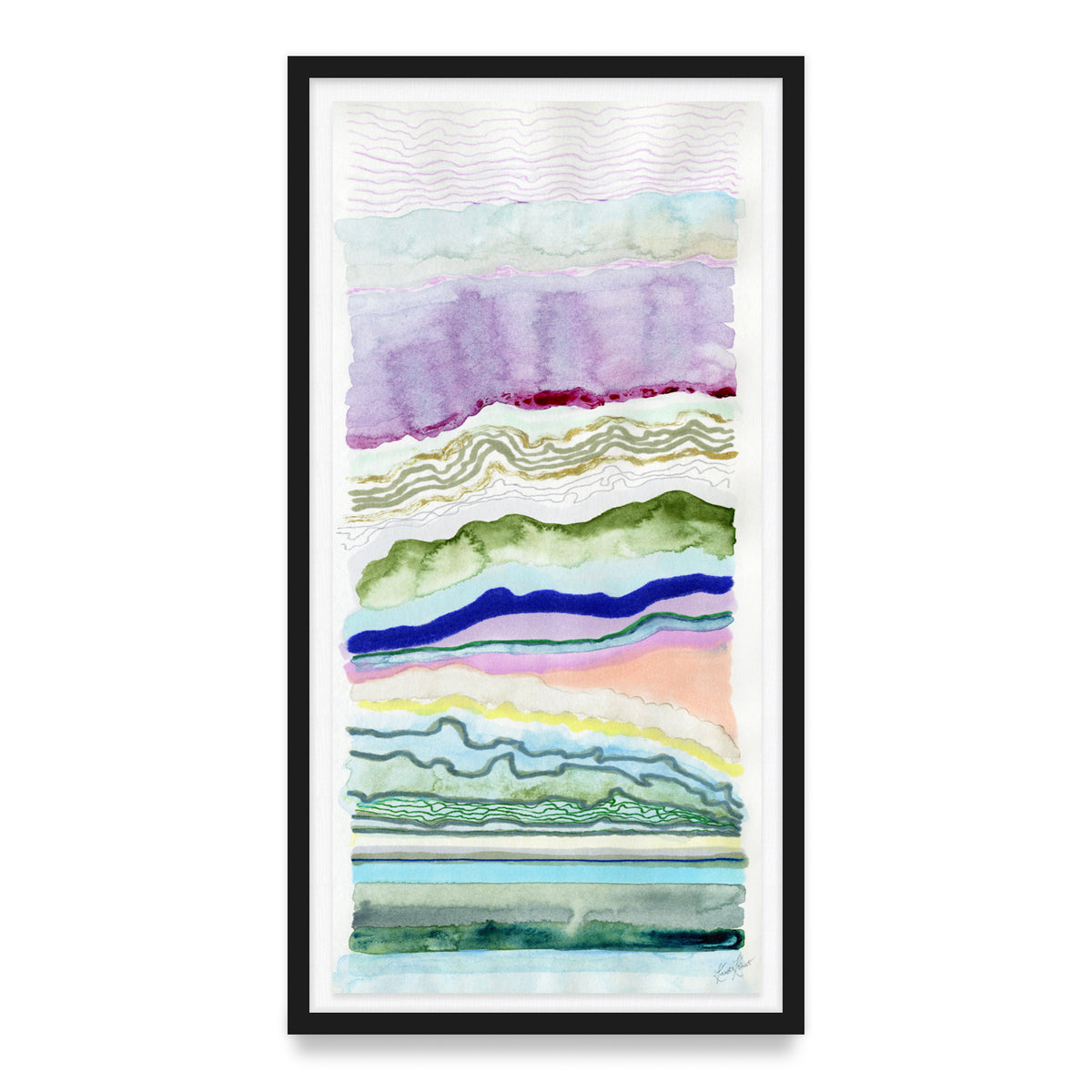 With The Flow Framed Fine Art Print