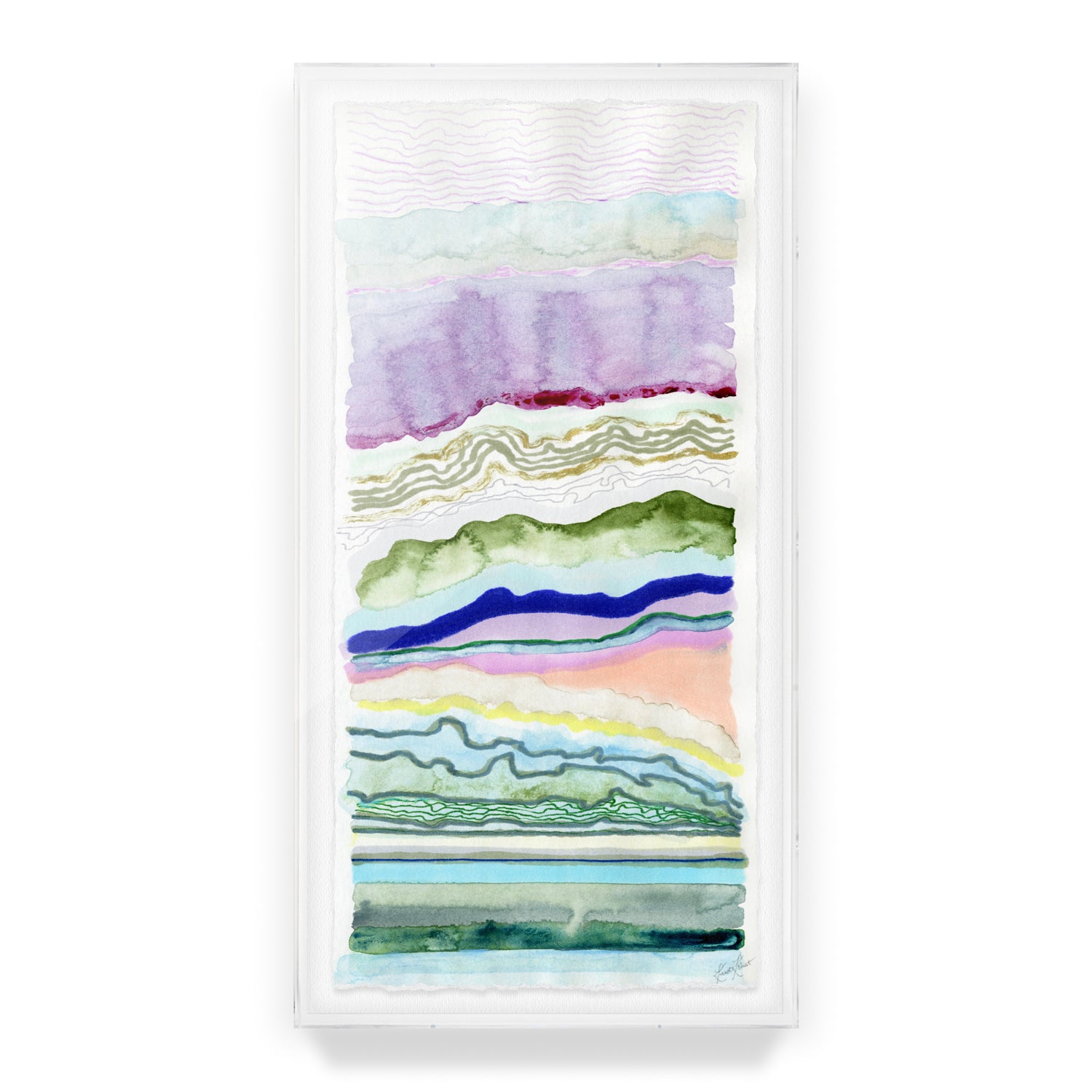 With The Flow Framed Fine Art Print