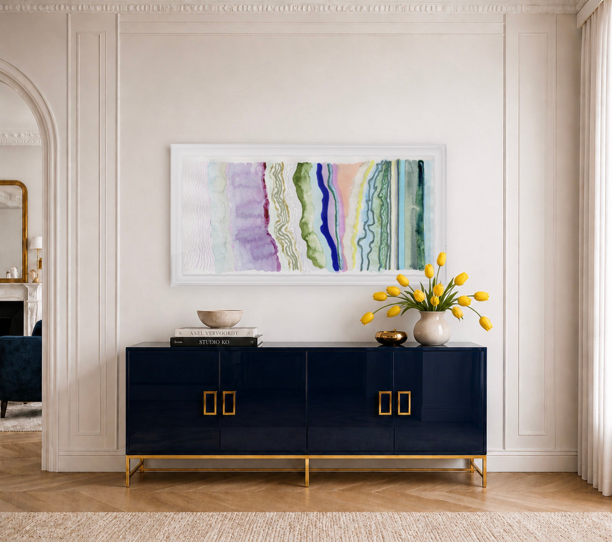 With The Flow Framed Fine Art Print