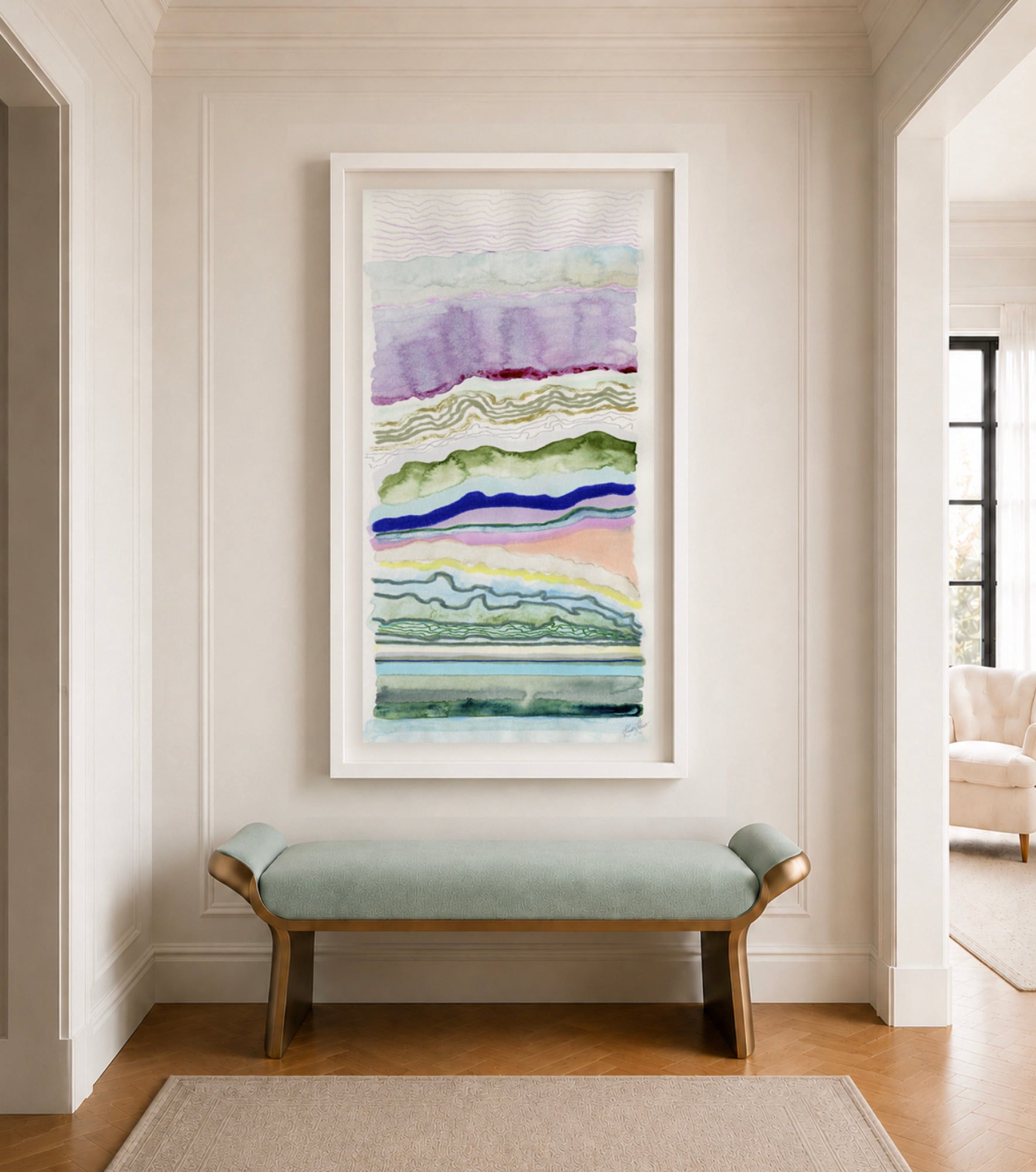 With The Flow Framed Fine Art Print