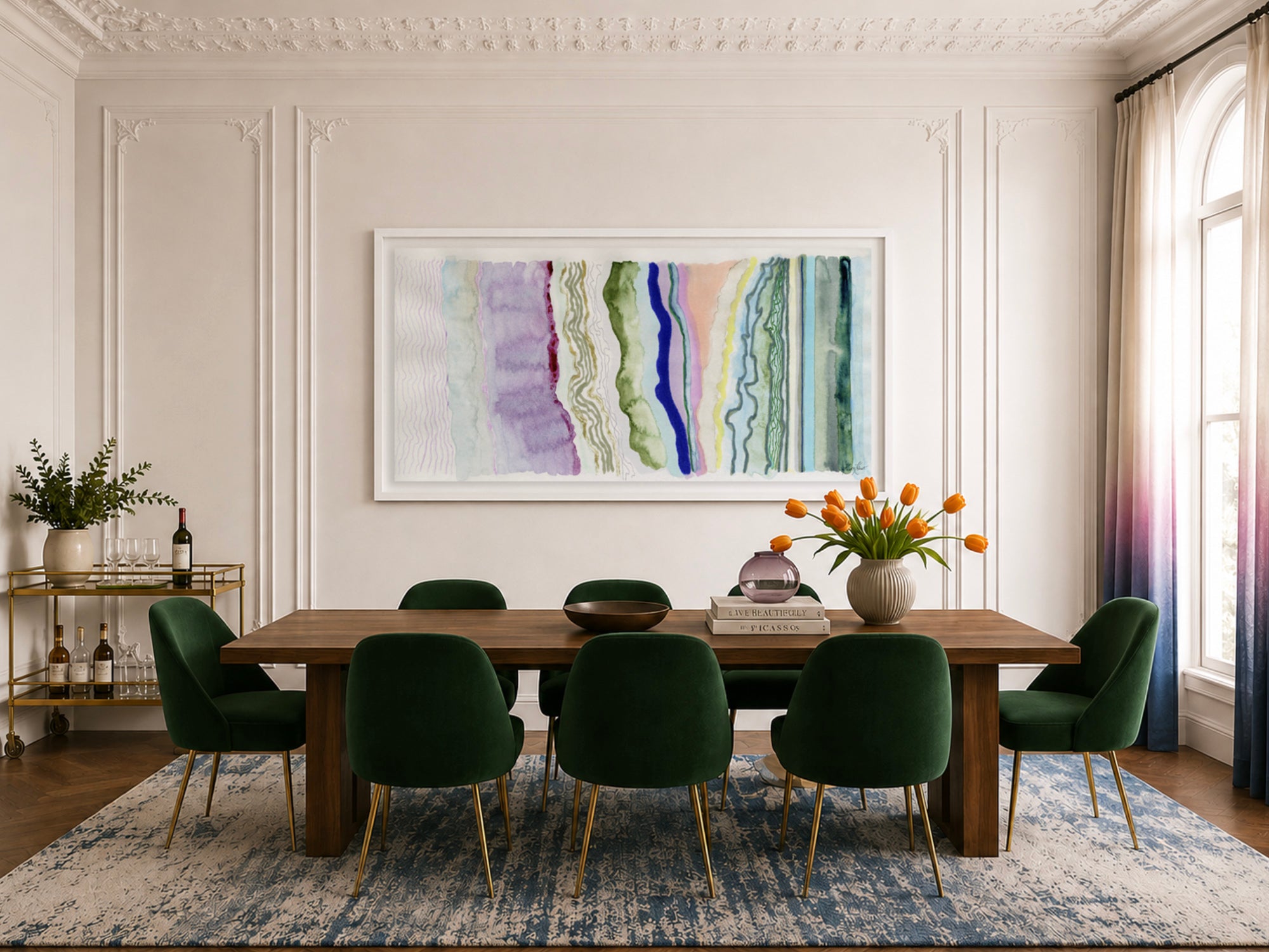 With The Flow Framed Fine Art Print