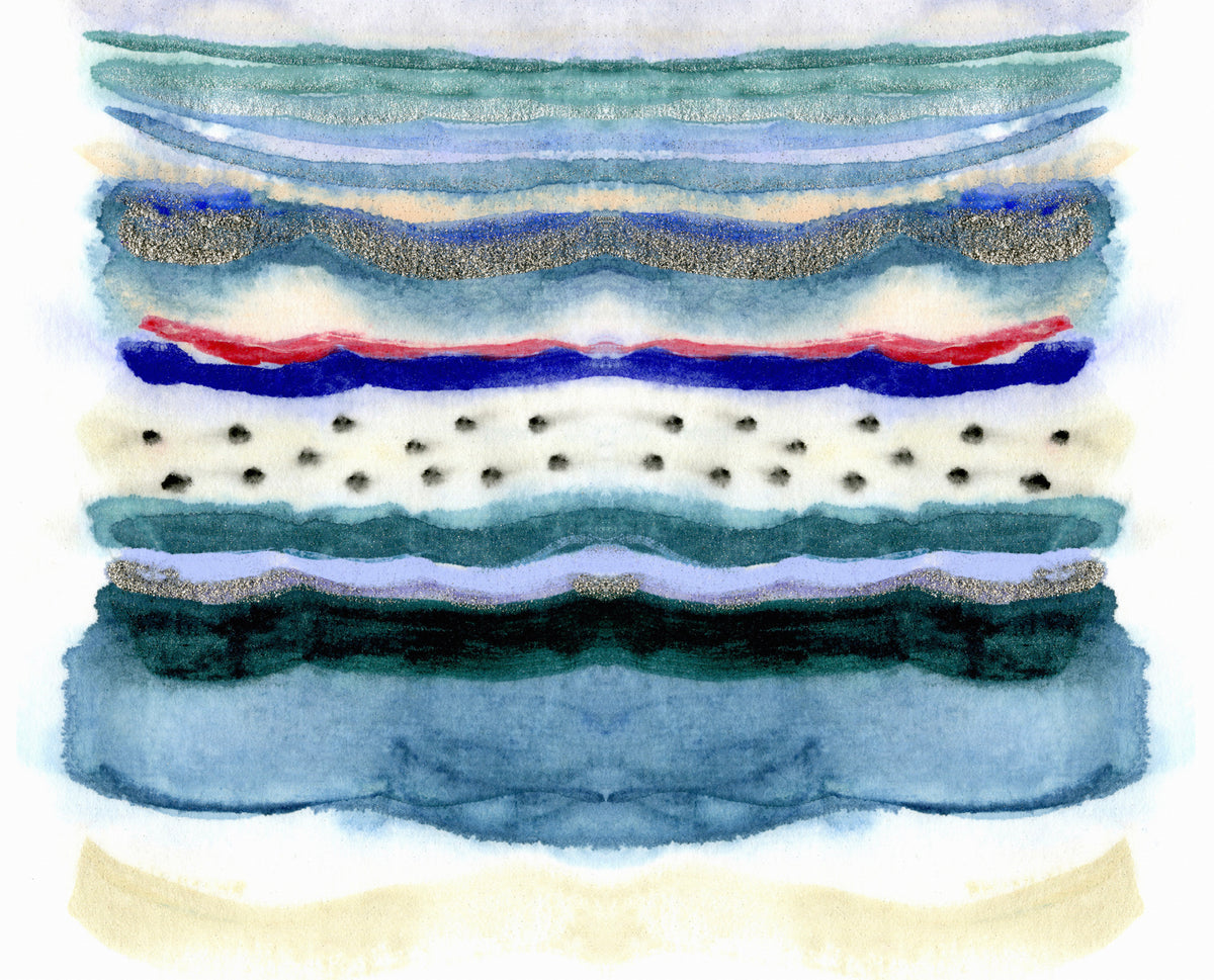 Seaside Stripe Framed Art Print
