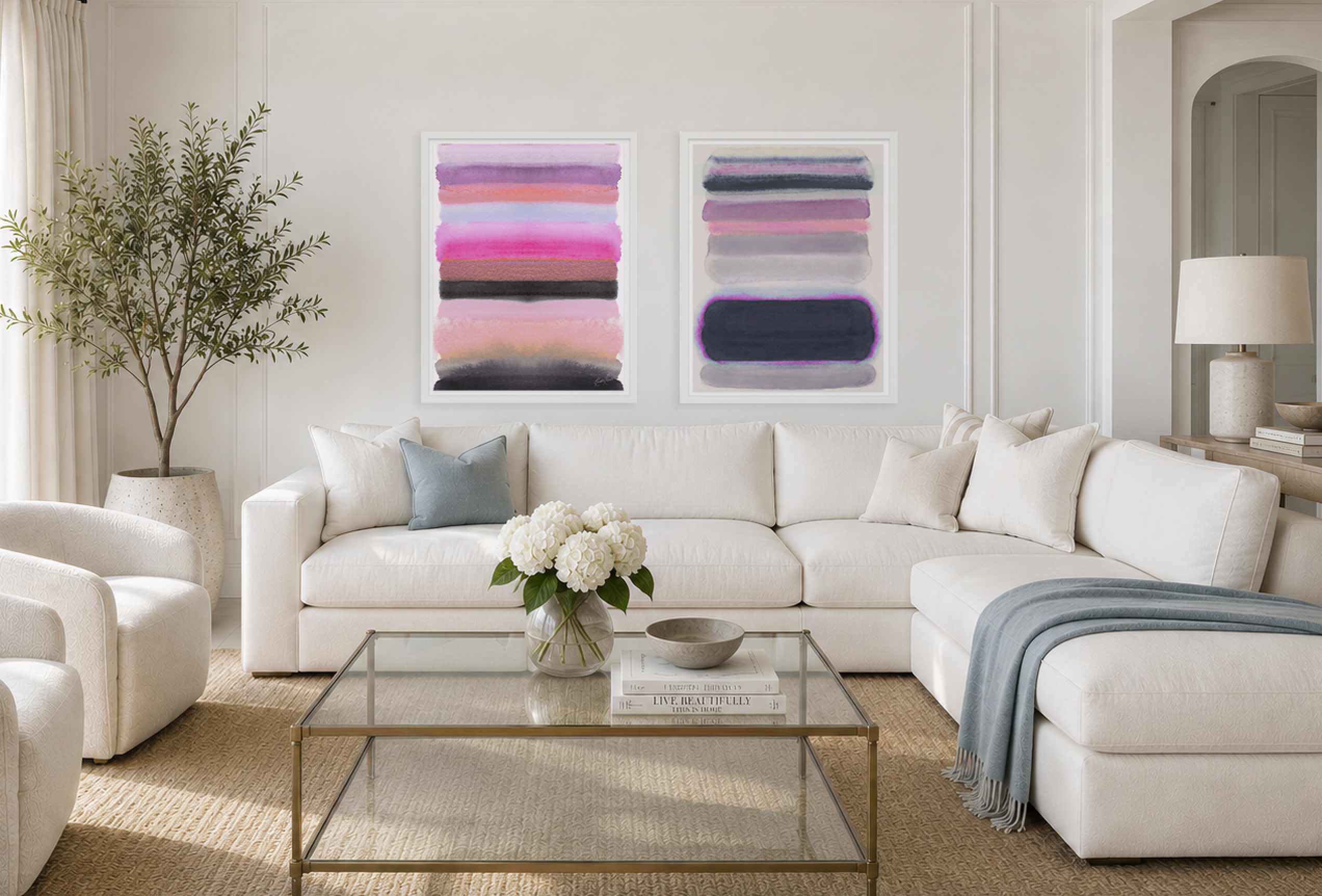 Be the Joy - Silver Pink Framed Art Print