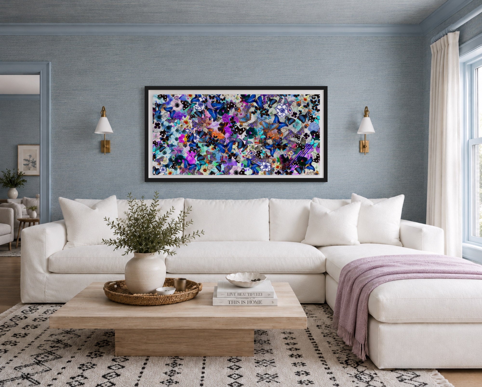 Butterfly Collage Framed Art Print