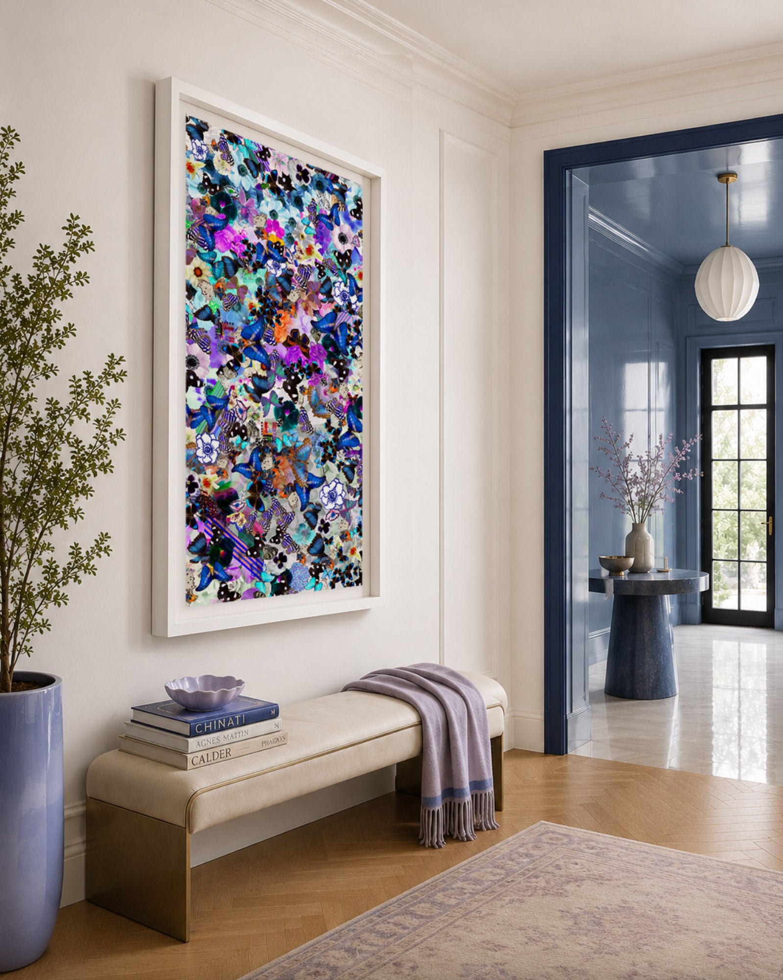 Butterfly Collage Framed Art Print