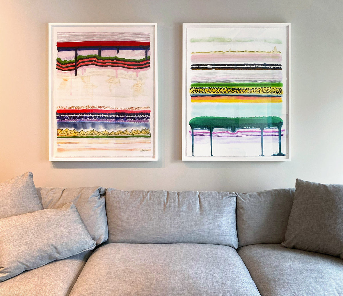Sapphire Drip Framed Art Print