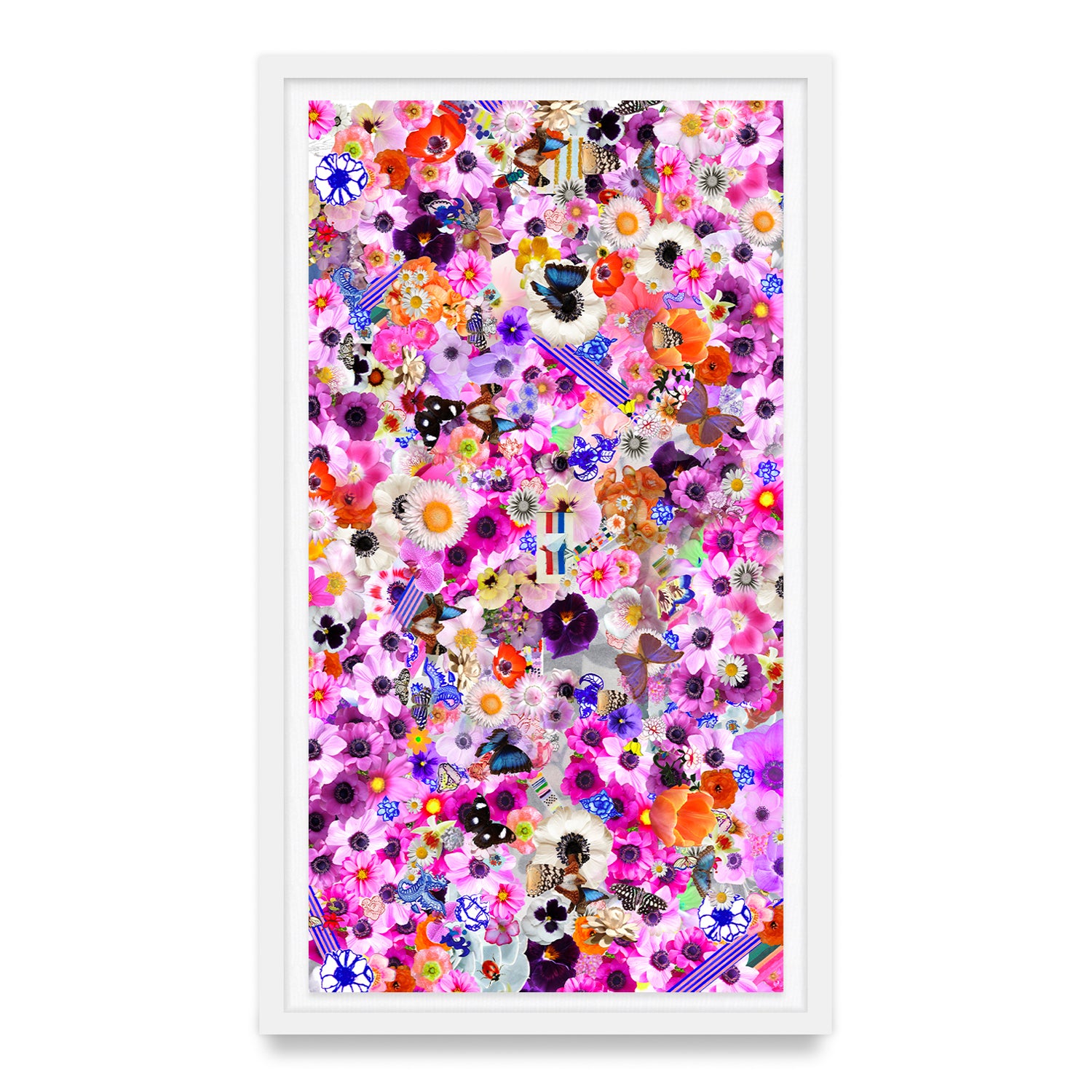 Flower Collage Framed Art Print