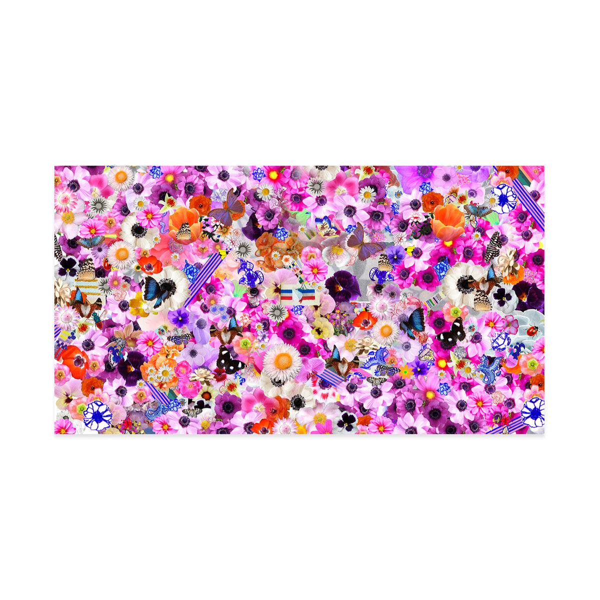 Flower Collage Framed Art Print