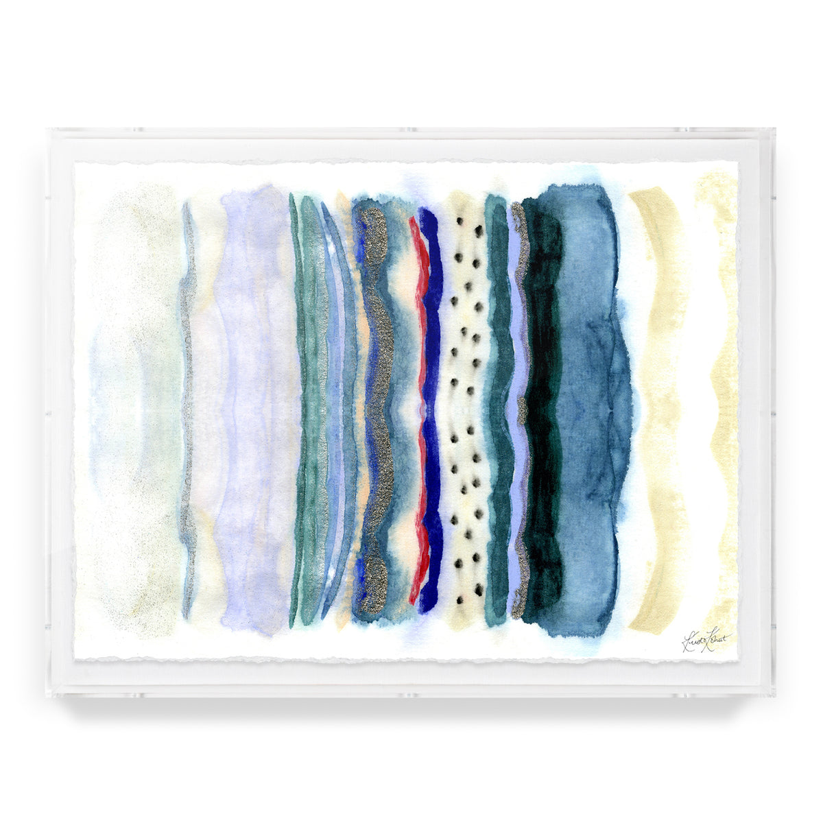 Seaside Stripe Framed Art Print
