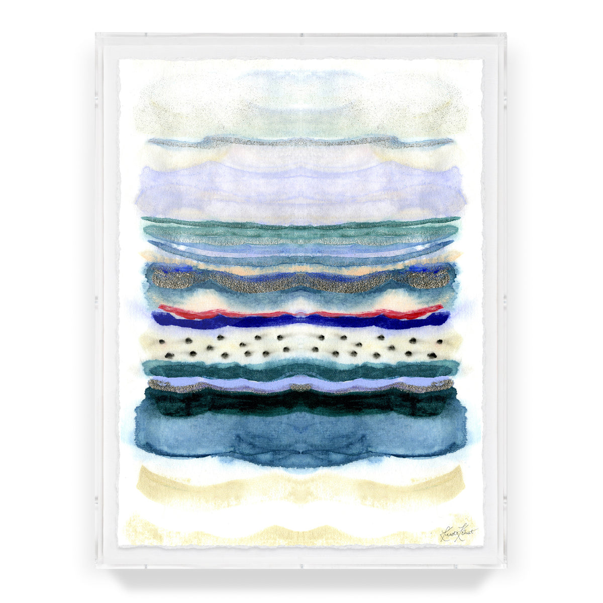 Seaside Stripe Framed Art Print