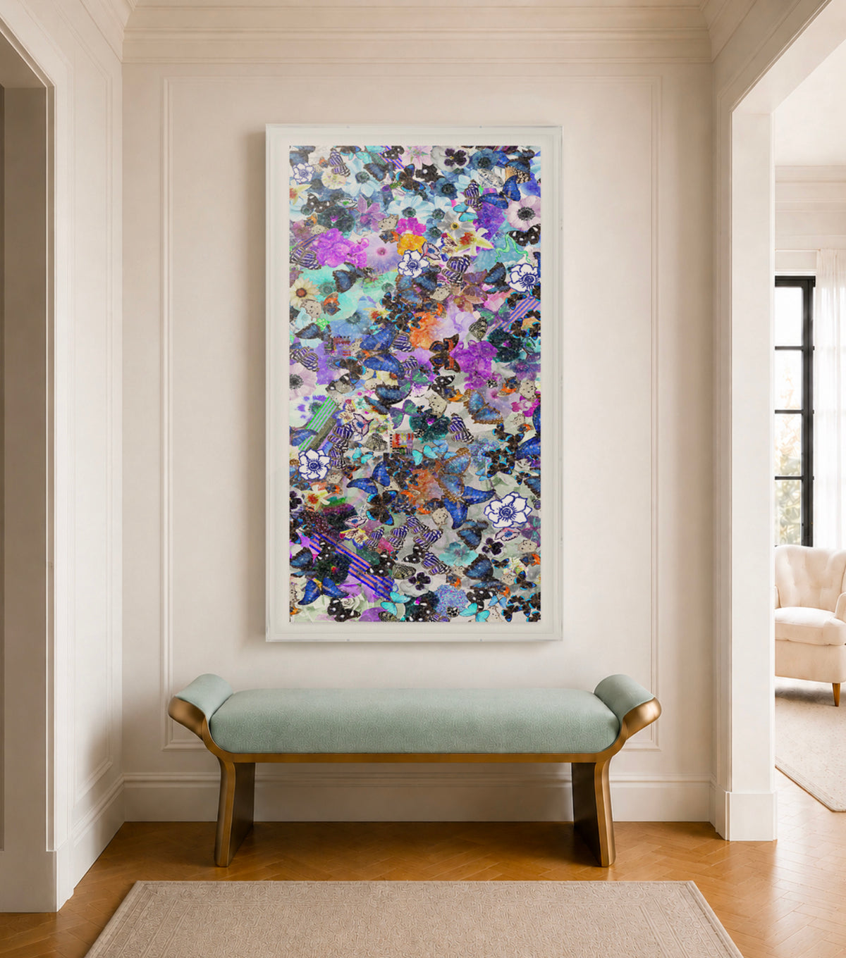 Butterfly Collage Embellished Print