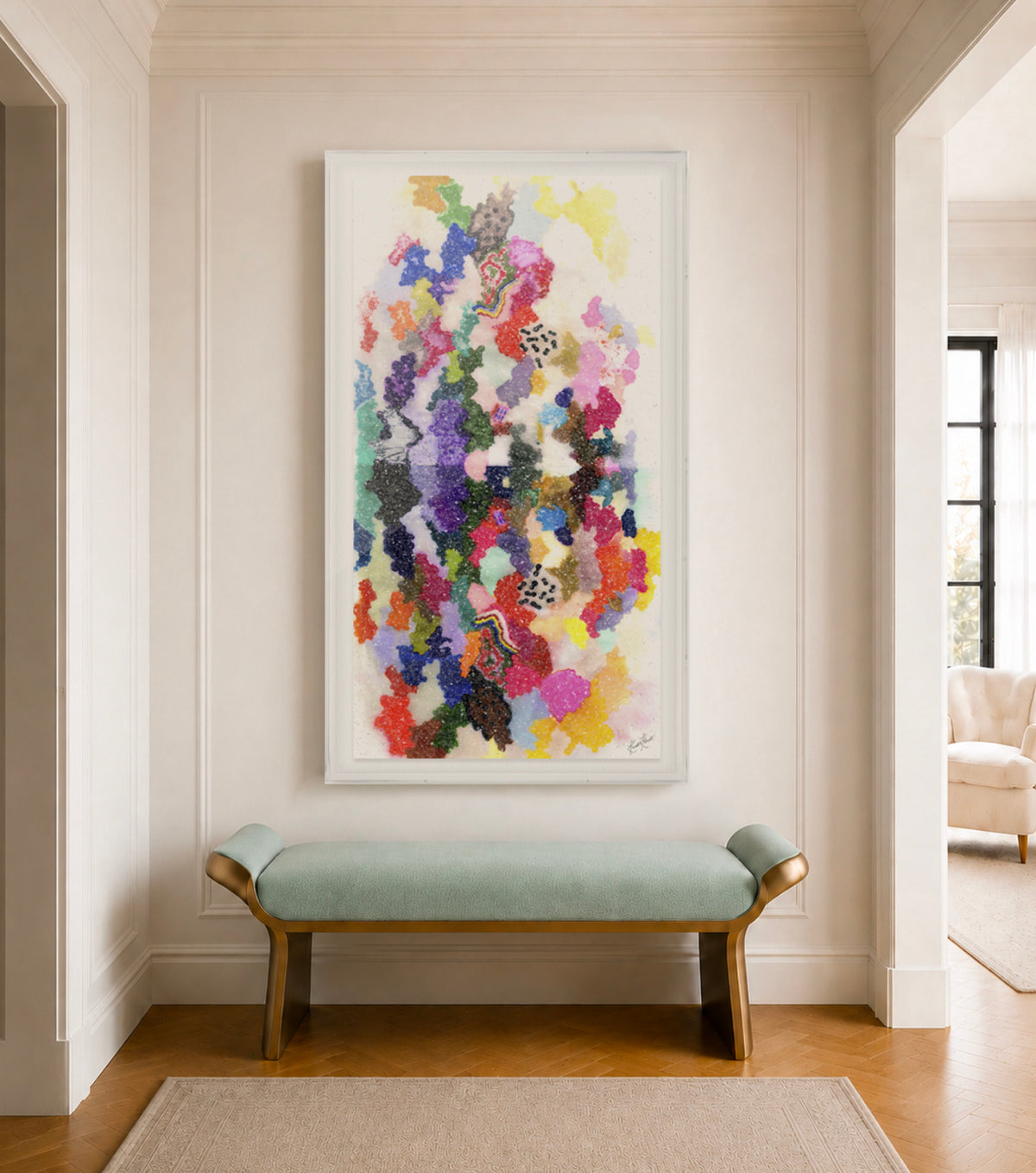 Colorful World Embellished Print
