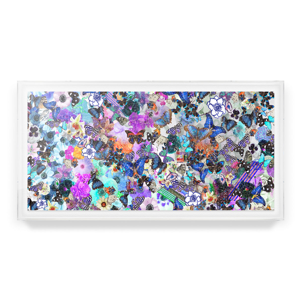 Butterfly Collage Embellished Print