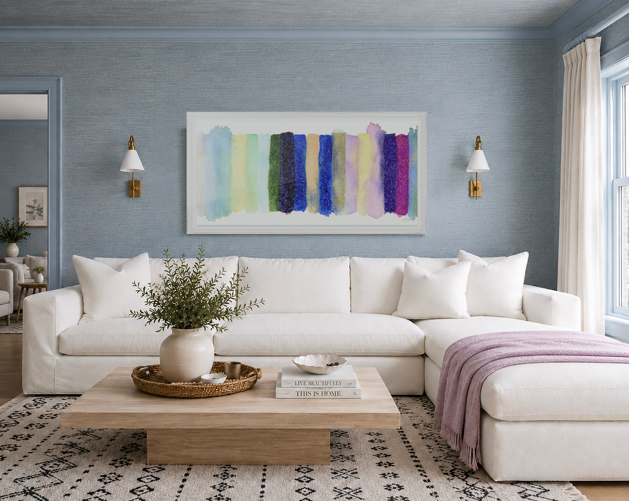 Radiant Stripe #2 Embellished Print