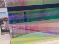 Chromatic Stripe #39 Original Artwork on Iridescent Acrylic | Original Art by artist Kristi Kohut