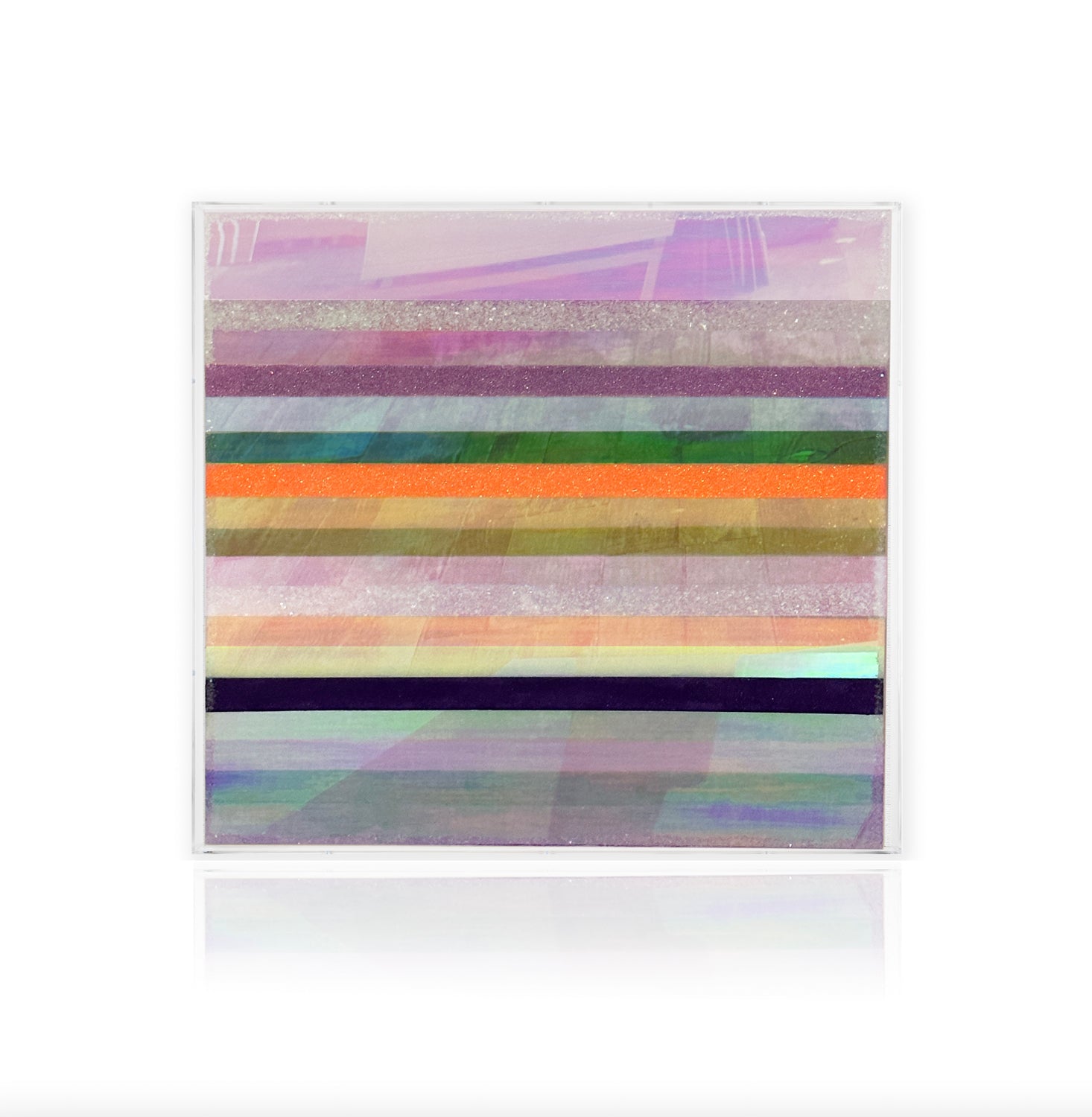 Chromatic Stripe #35 Original Artwork on Iridescent Acrylic | Original Art by artist Kristi Kohut