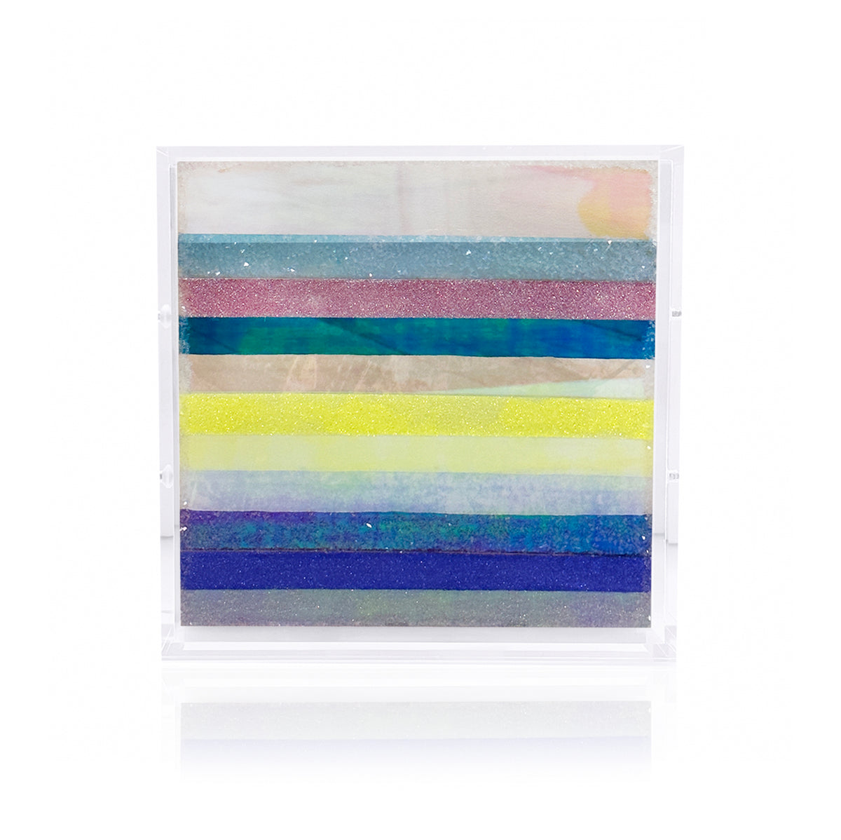 Chromatic Stripe #36 Original Artwork on Iridescent Acrylic | Original Art by artist Kristi Kohut