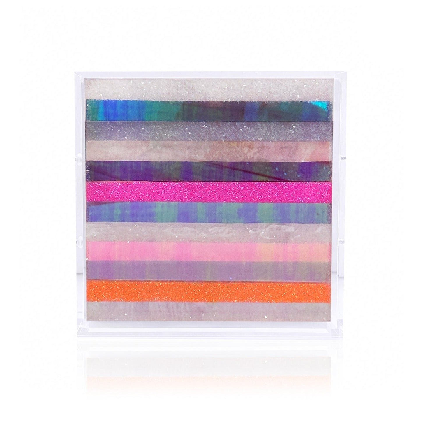 Chromatic Stripe #38 Original Artwork on Iridescent Acrylic | Original Art by artist Kristi Kohut