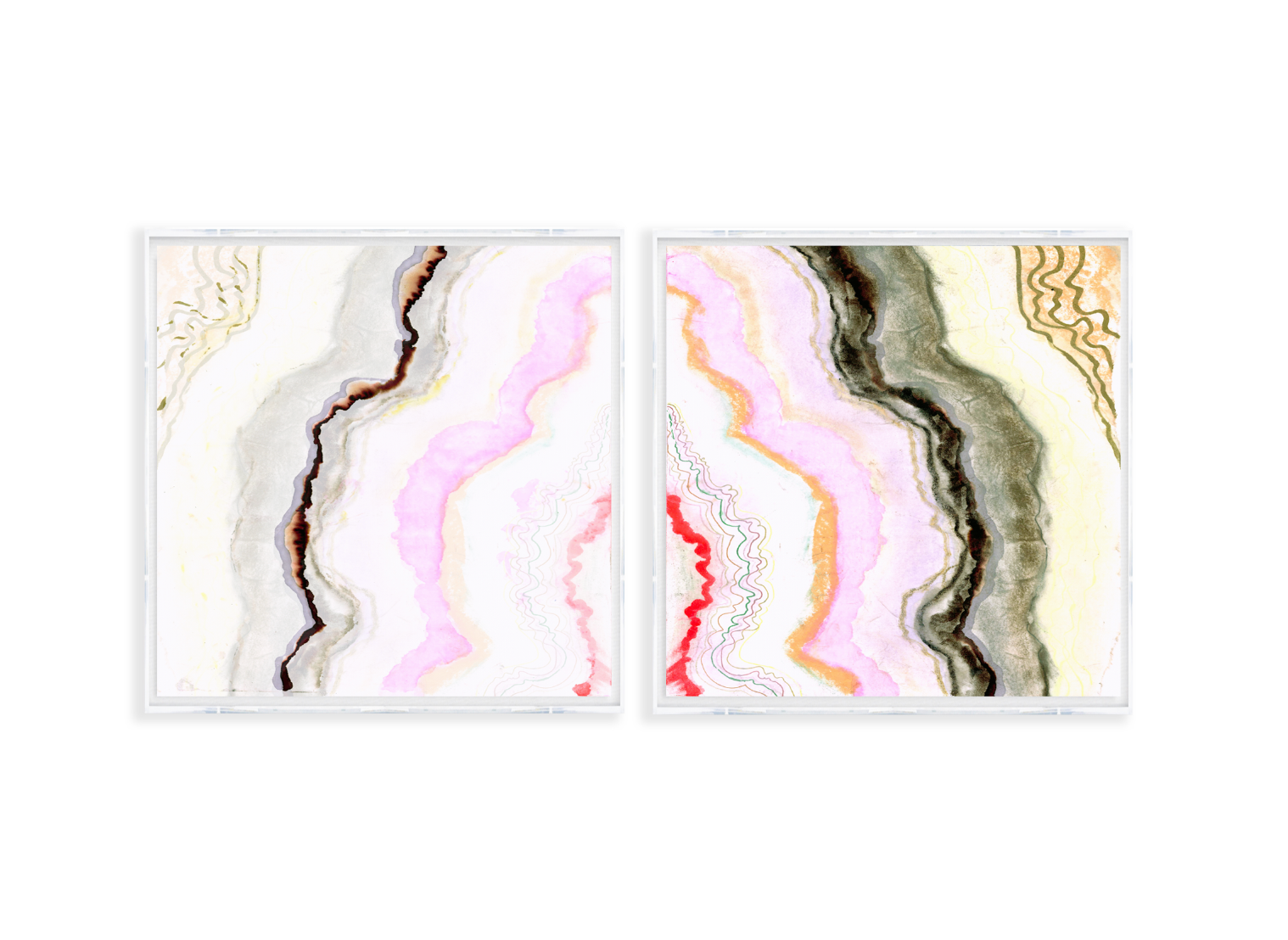 Cotton Candy Agate Framed Art Print