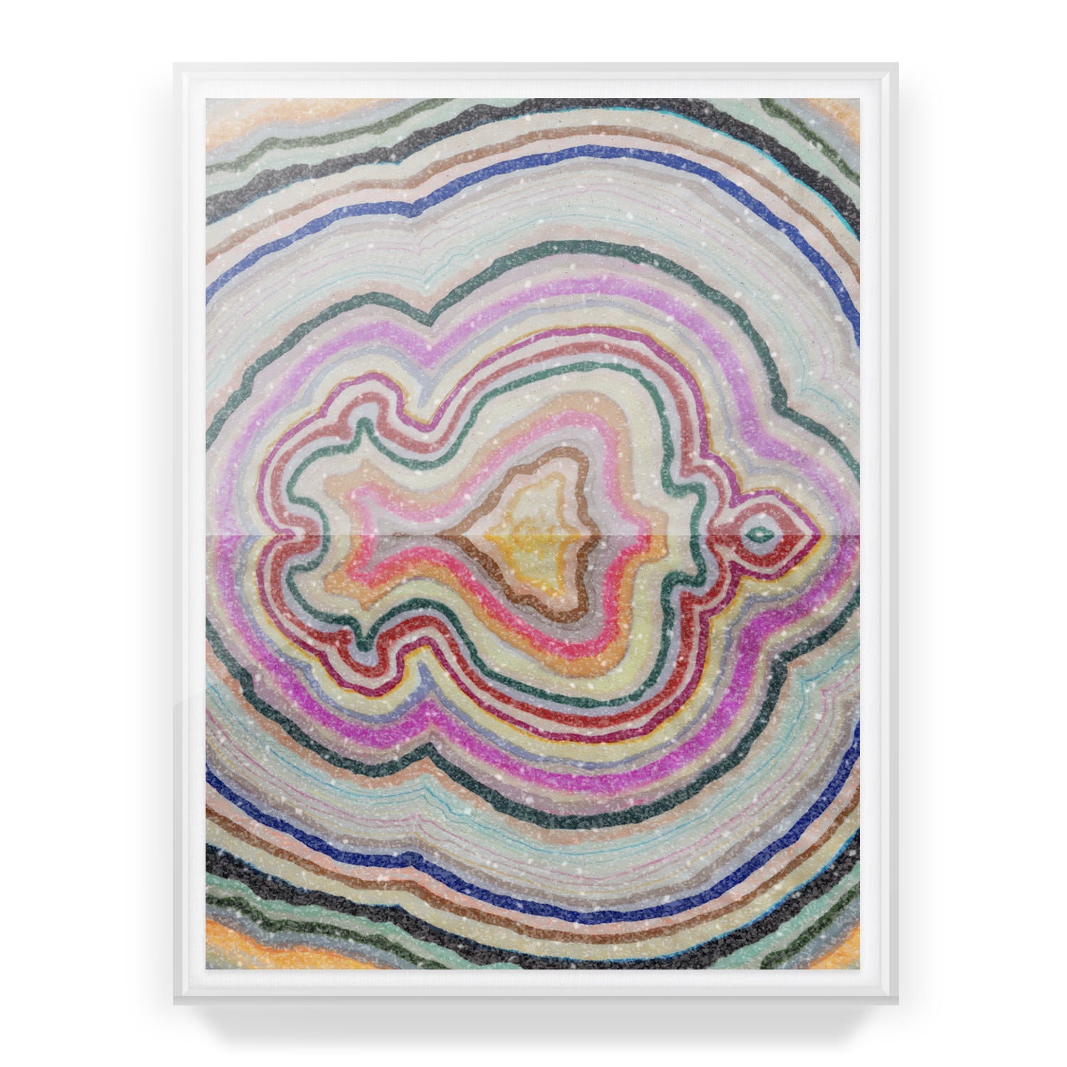 Beauty Inside Agate Embellished Print