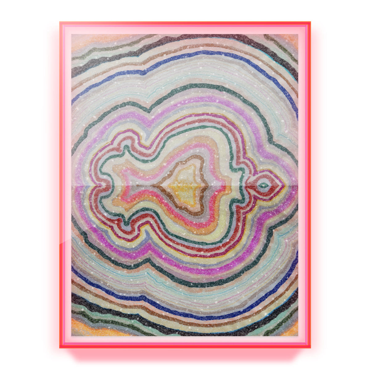 Beauty Inside Agate Embellished Print