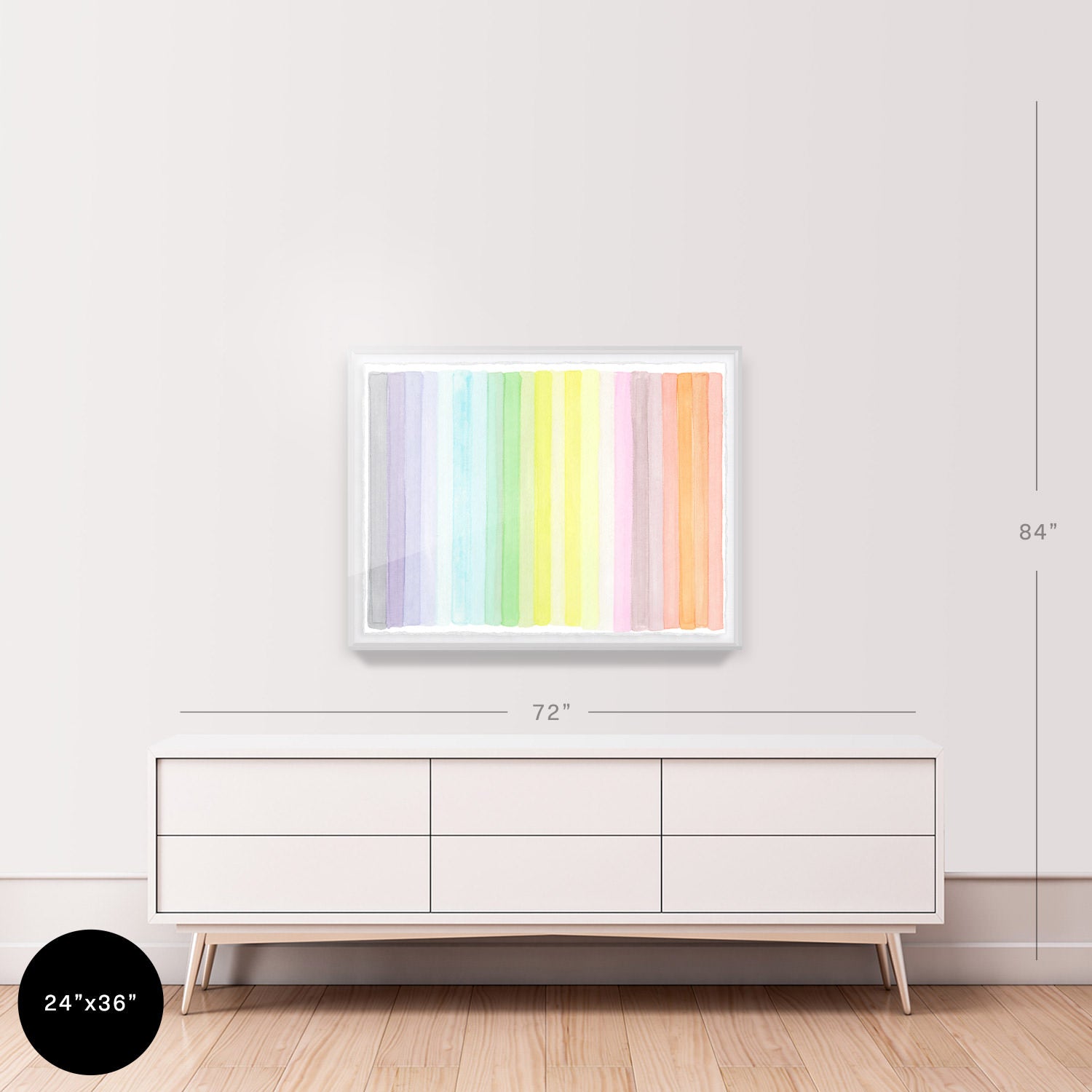 Chromatic Rainbow Embellished Print