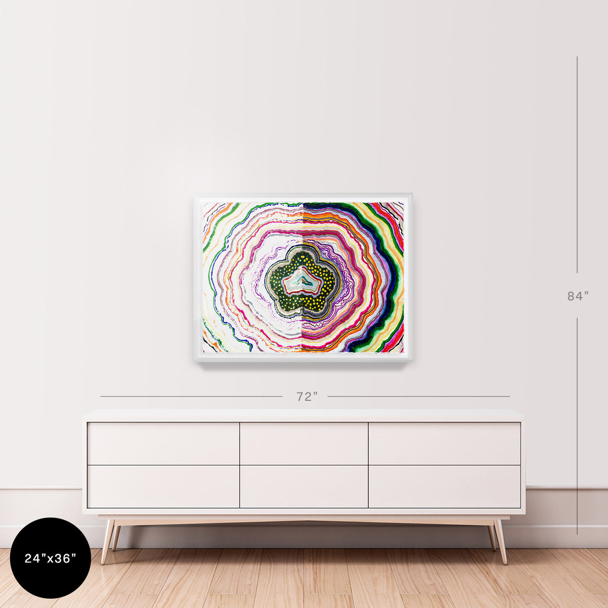 Colorful World Agate Embellished Print