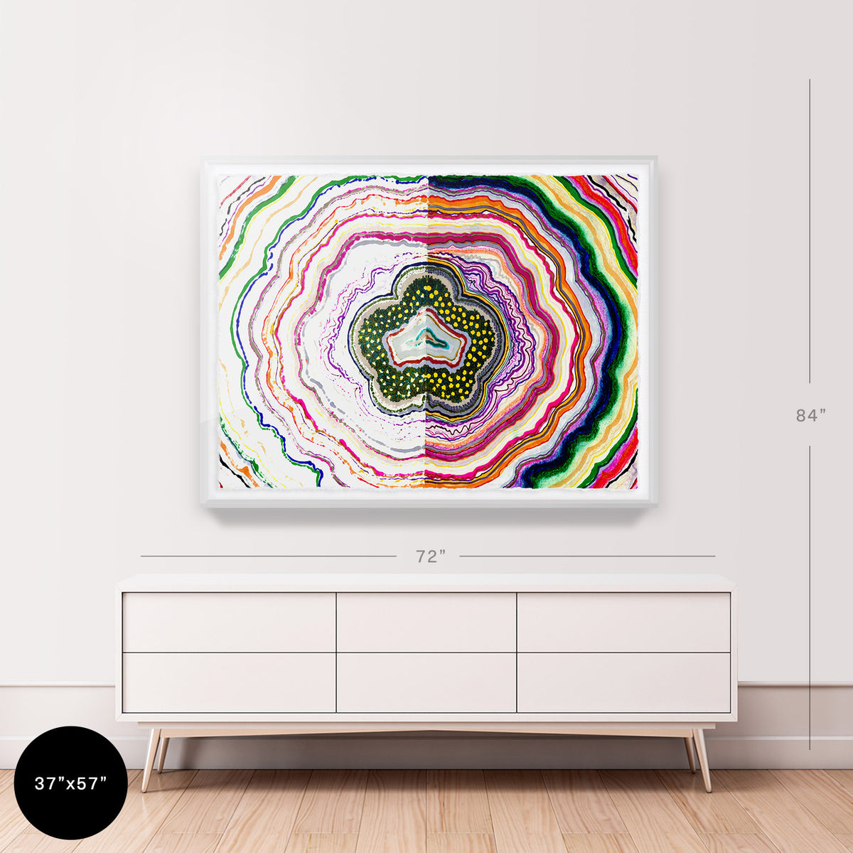Colorful World Agate Embellished Print