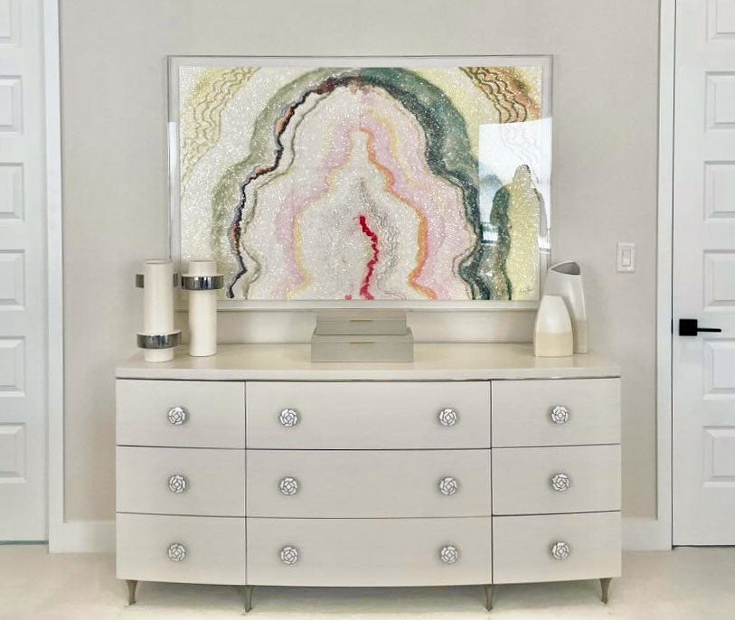 Cotton Candy Agate Embellished Print