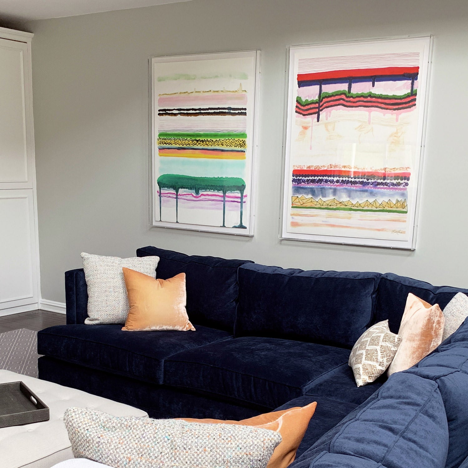 Sapphire Drip Framed Art Print