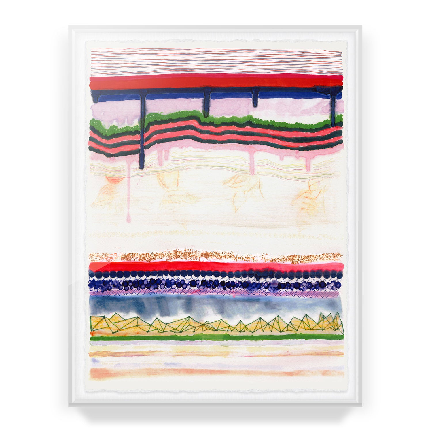 Sapphire Drip Framed Art Print
