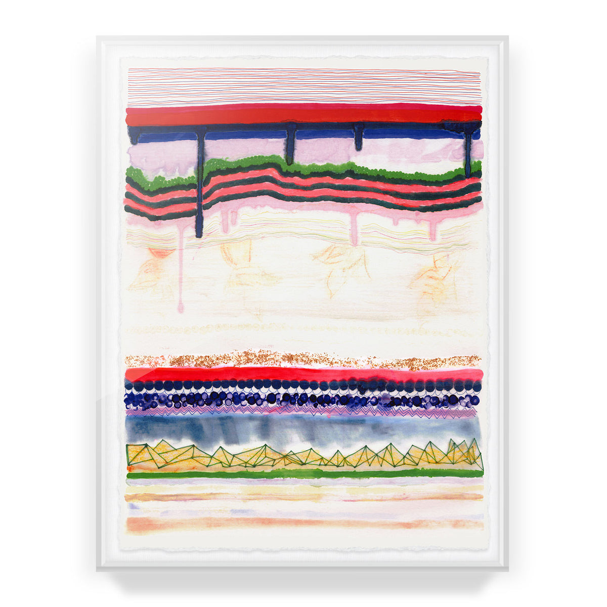 Sapphire Drip Framed Art Print