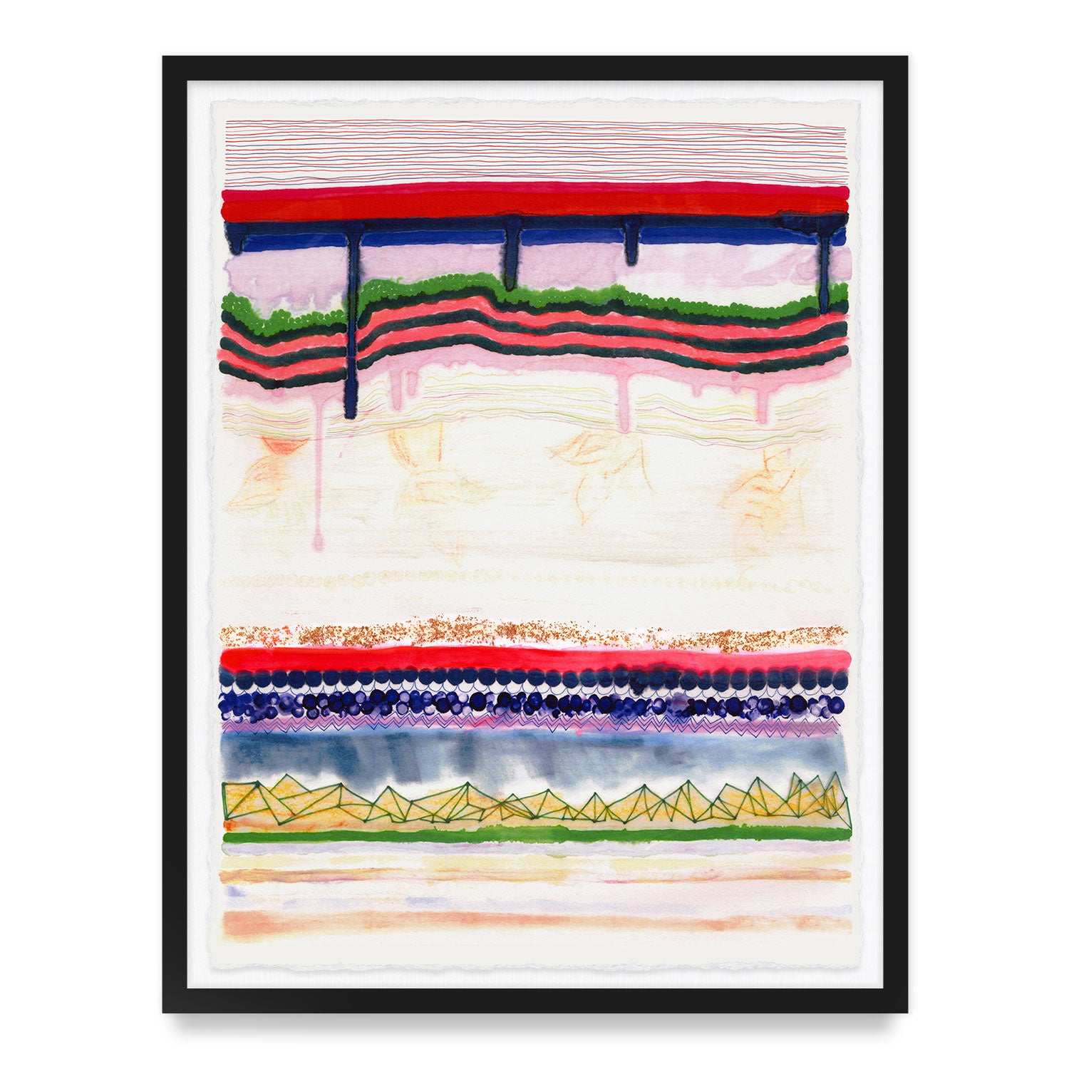Sapphire Drip Framed Art Print