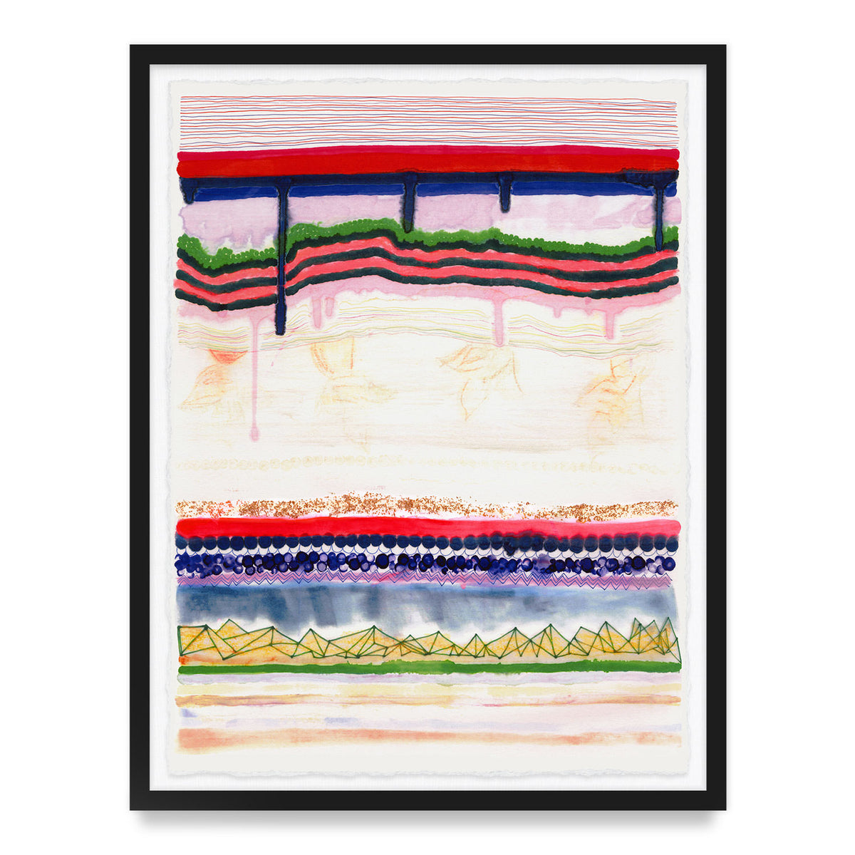 Sapphire Drip Framed Art Print
