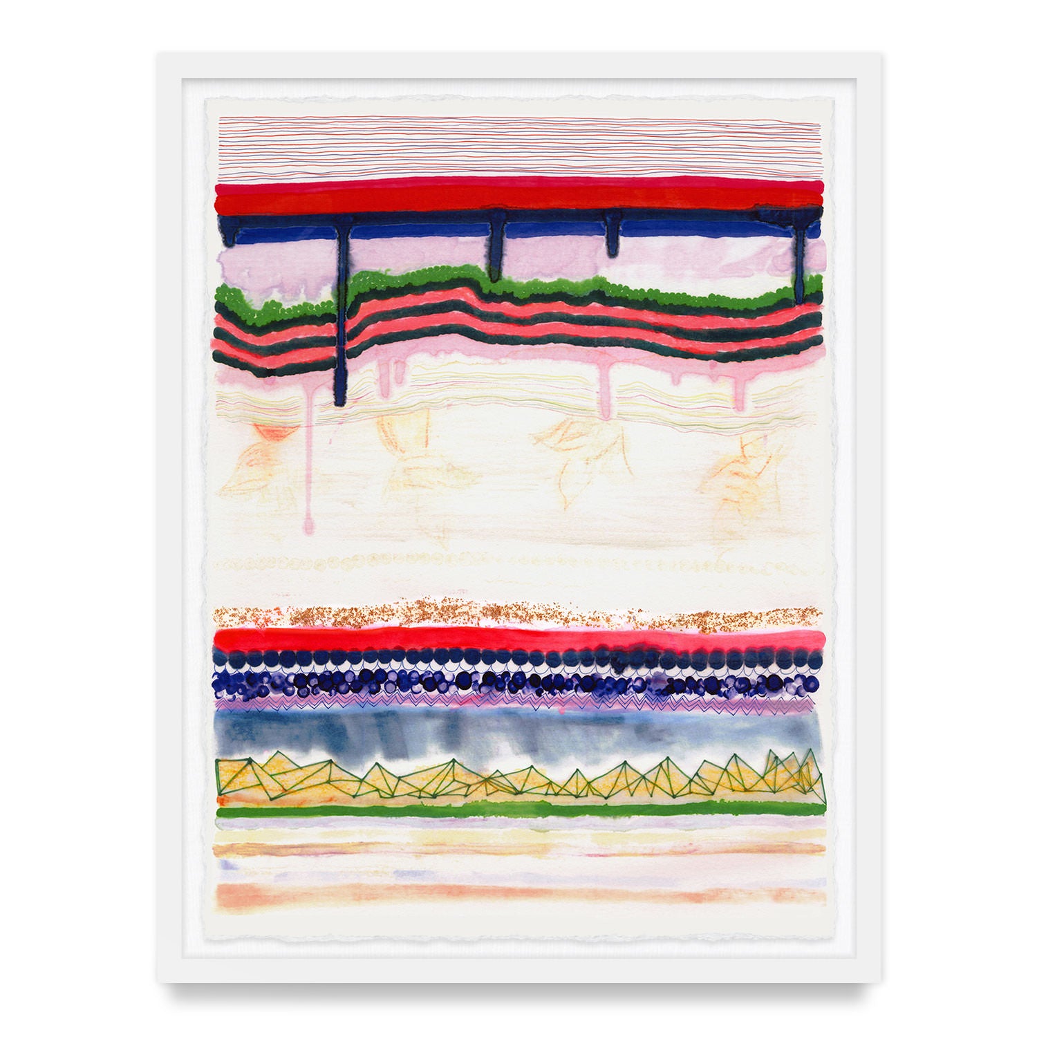 Sapphire Drip Framed Art Print