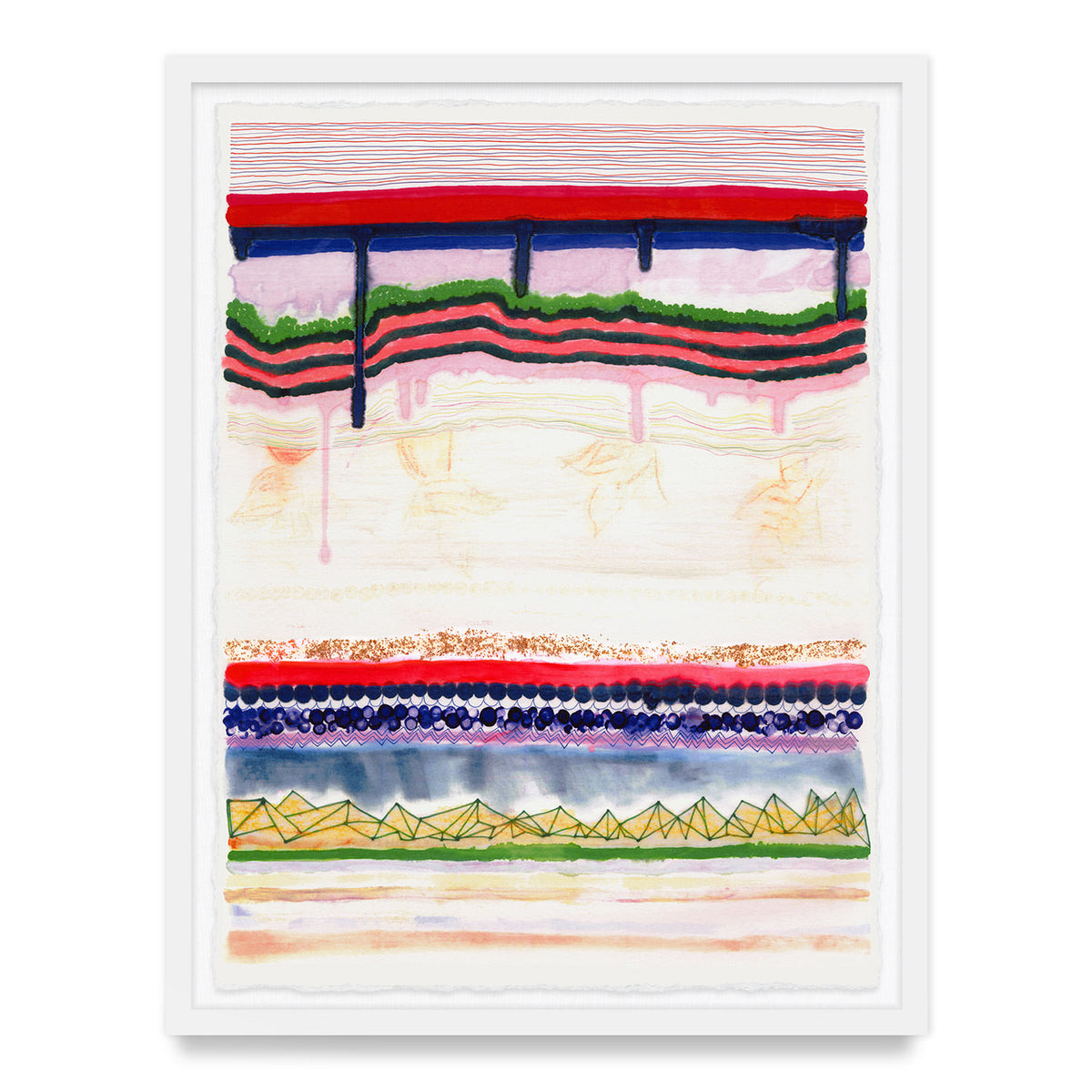 Sapphire Drip Framed Art Print