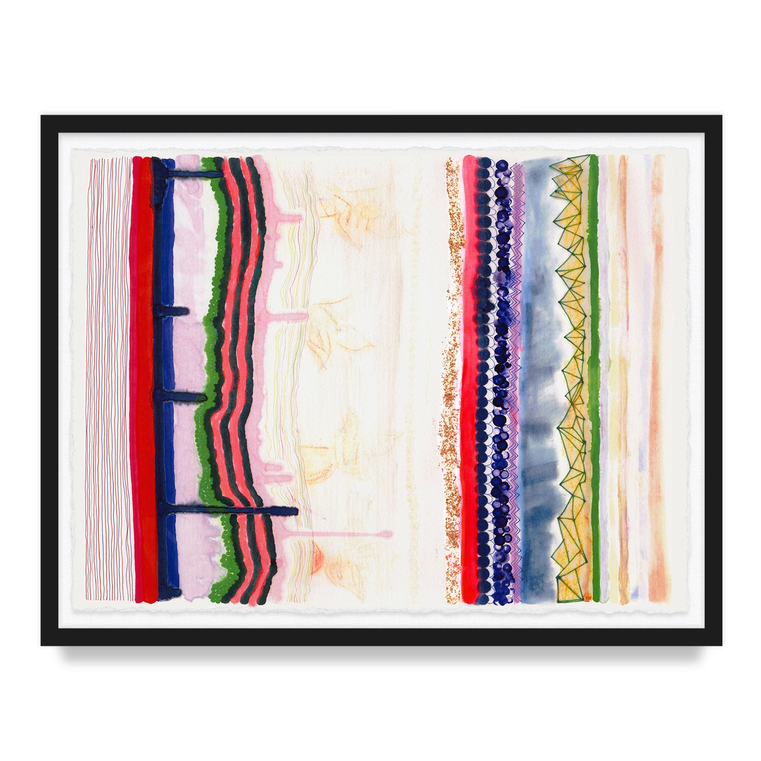 Sapphire Drip Framed Art Print