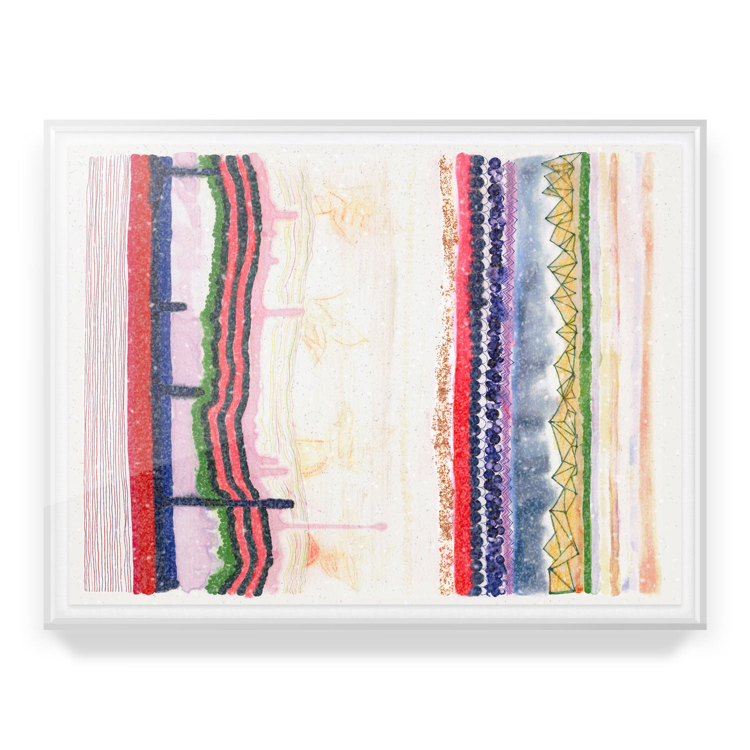 Sapphire Drip Embellished Print
